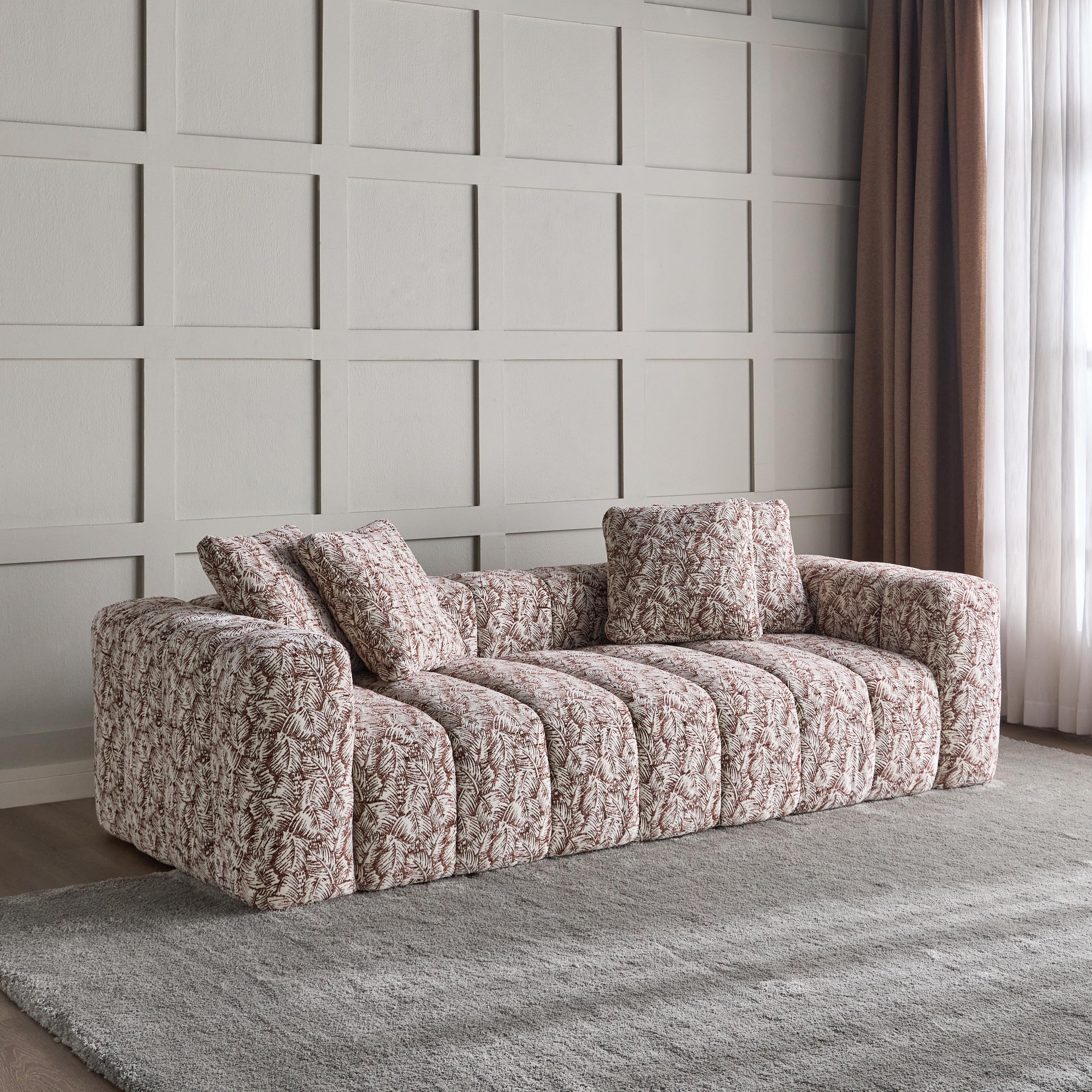 Acacia 3-Seater Fabric Sofa