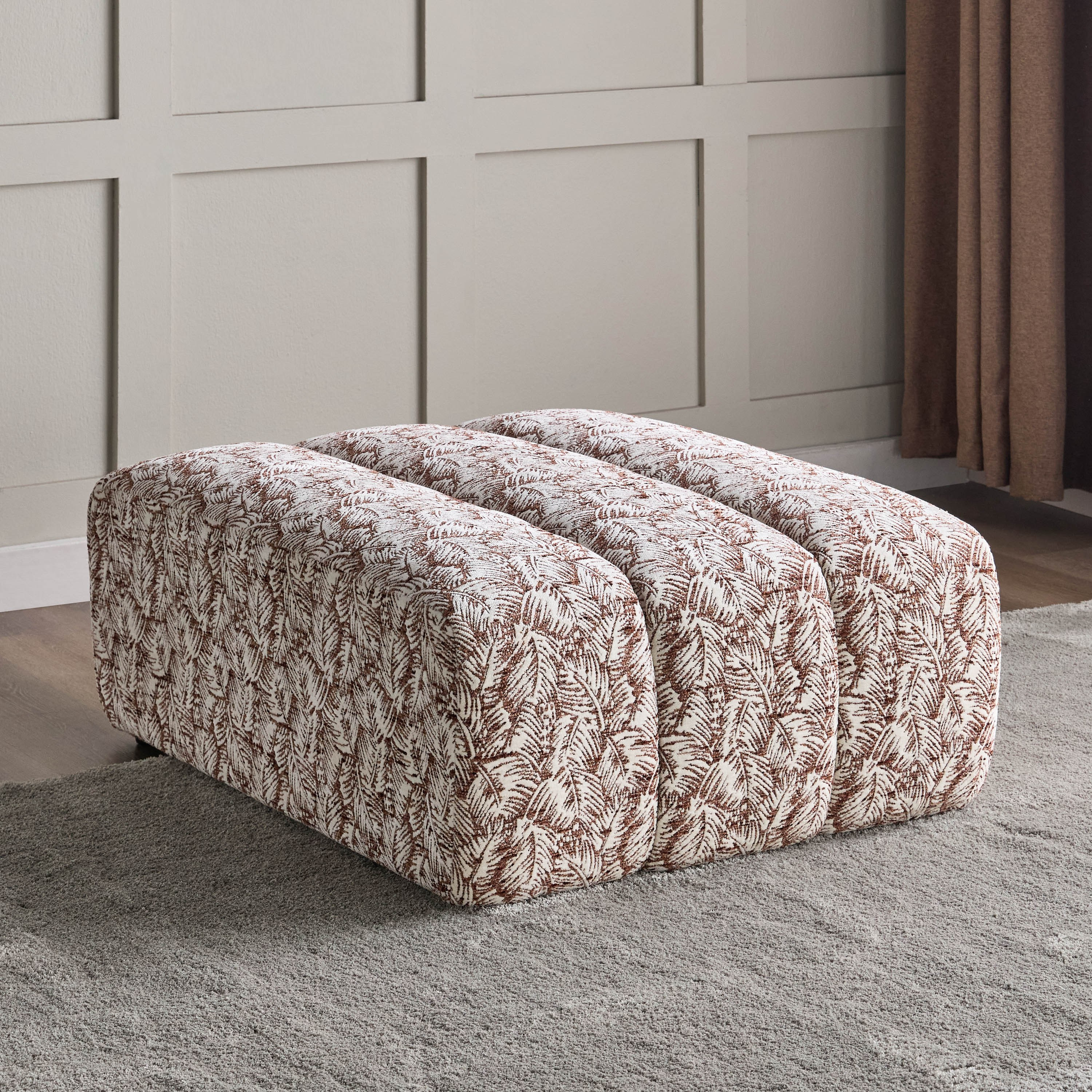 Acacia Fabric Ottoman