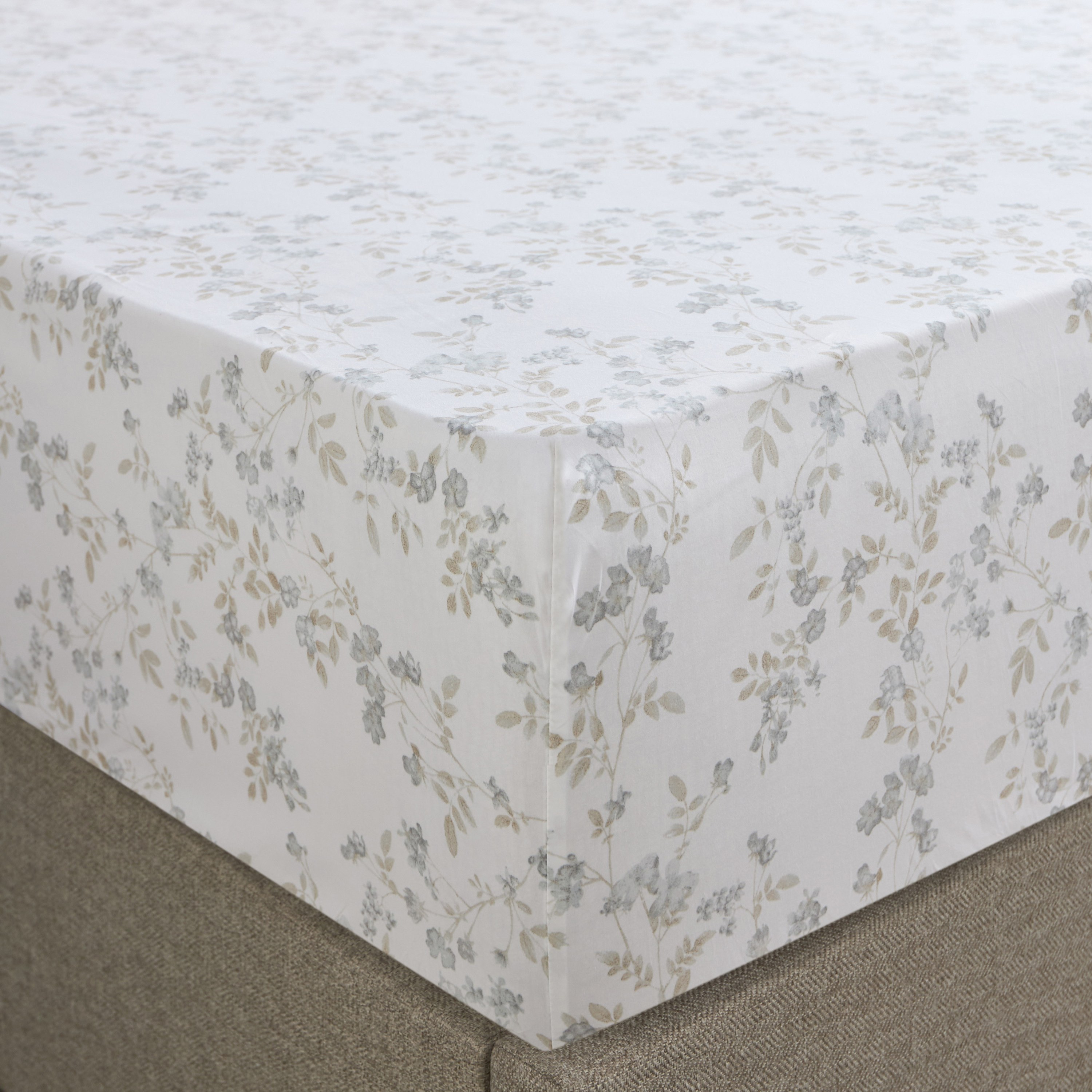 شرشف مطاطي كوين بعدد خيوط 200 خيط قطن بيركال منسوج - سيرينيتي -160x200 سم-household-bedding-sheetsandpillowcases-fittedsheets-image-1