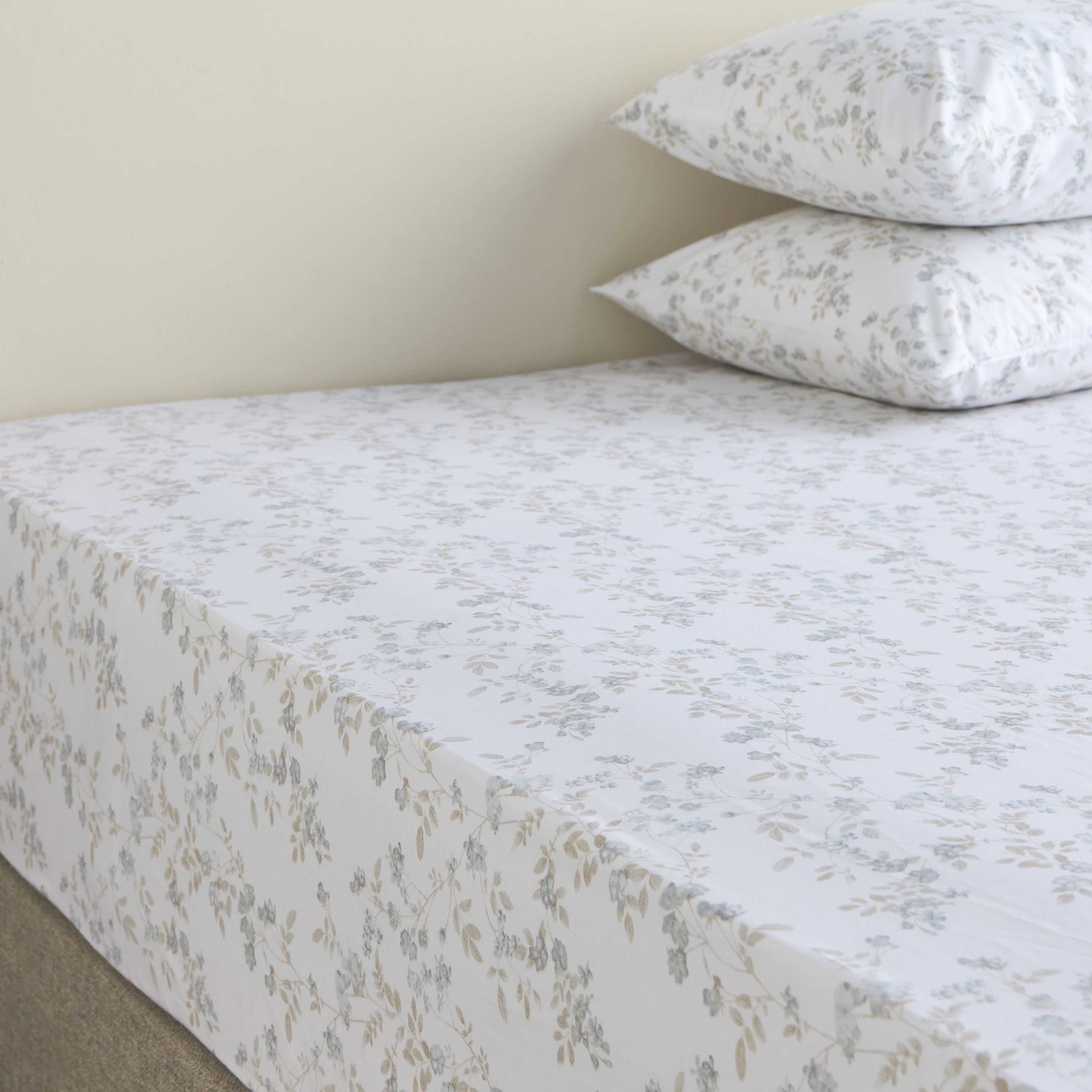 شرشف مطاطي كوين بعدد خيوط 200 خيط قطن بيركال منسوج - سيرينيتي -160x200 سم-household-bedding-sheetsandpillowcases-fittedsheets-image-3
