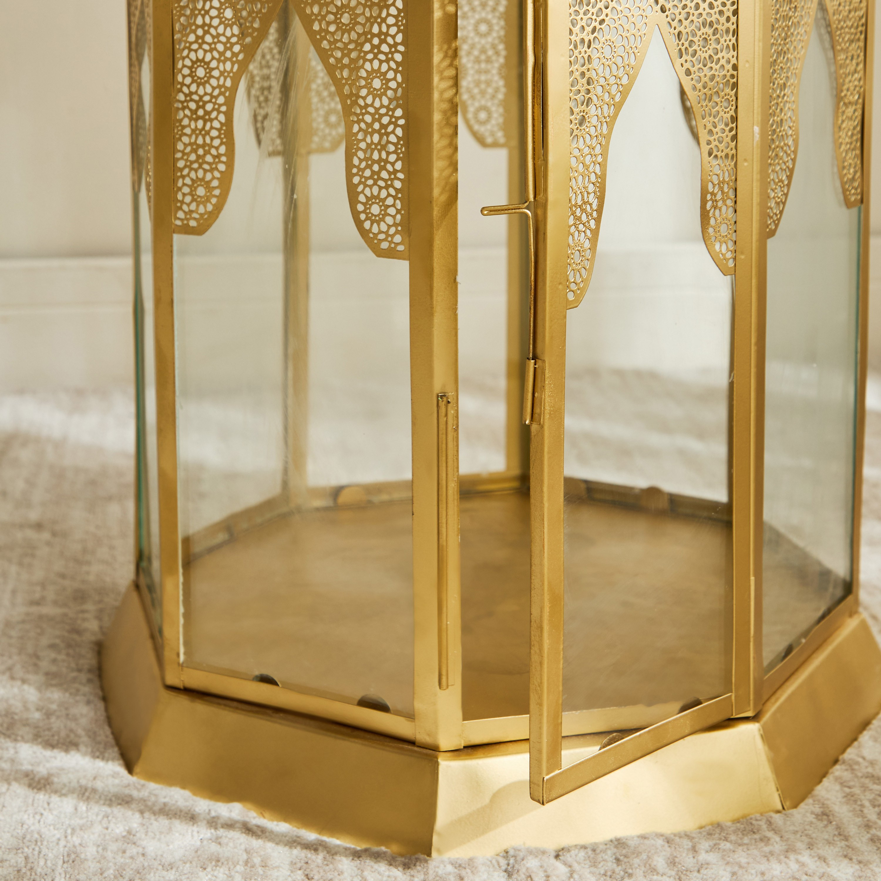Zahra Metal and Glass Dome Lantern - 74 cm-household-decor-candleholdersandlanterns-image-4