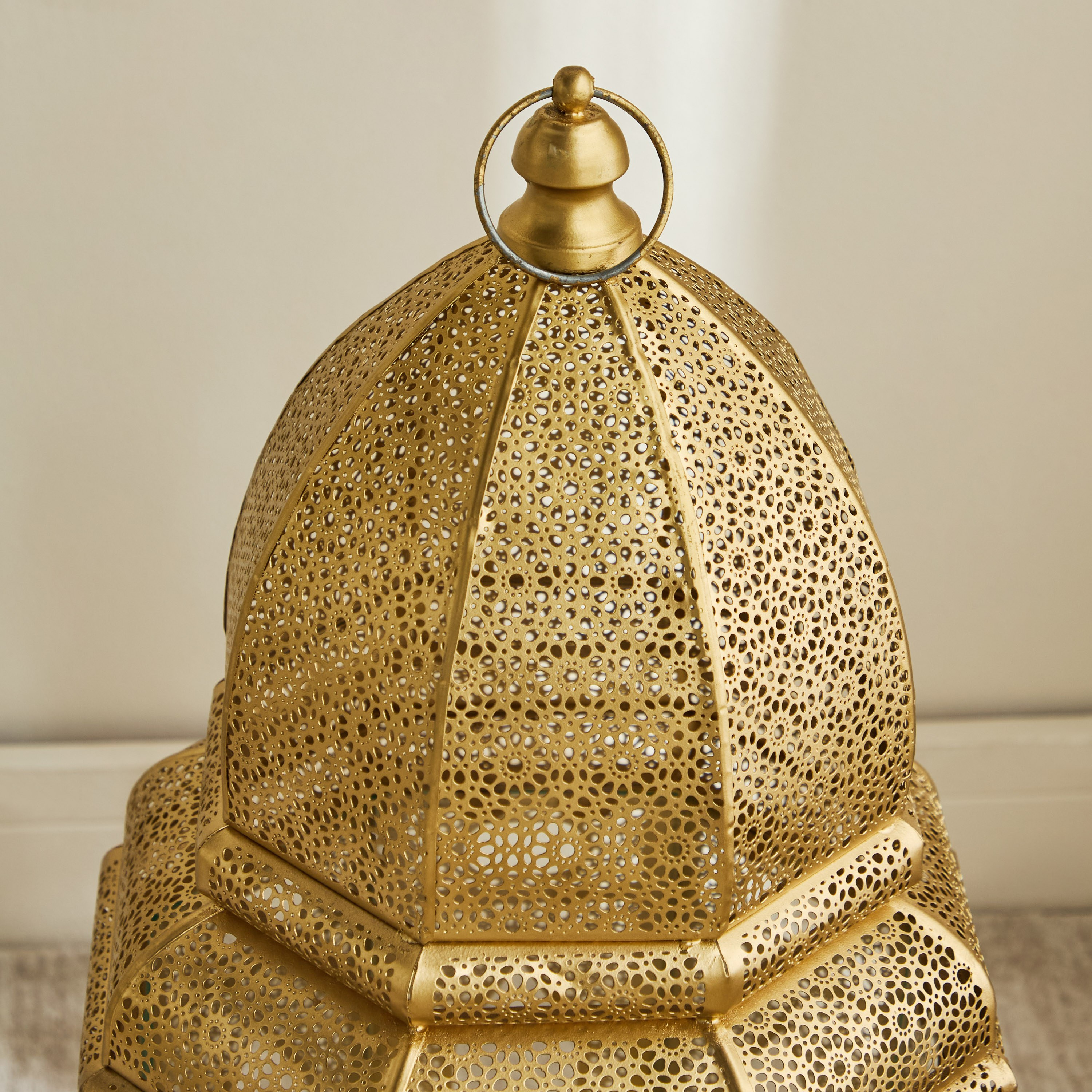 Zahra Metal and Glass Dome Lantern - 63 cm-household-decor-candleholdersandlanterns-image-3