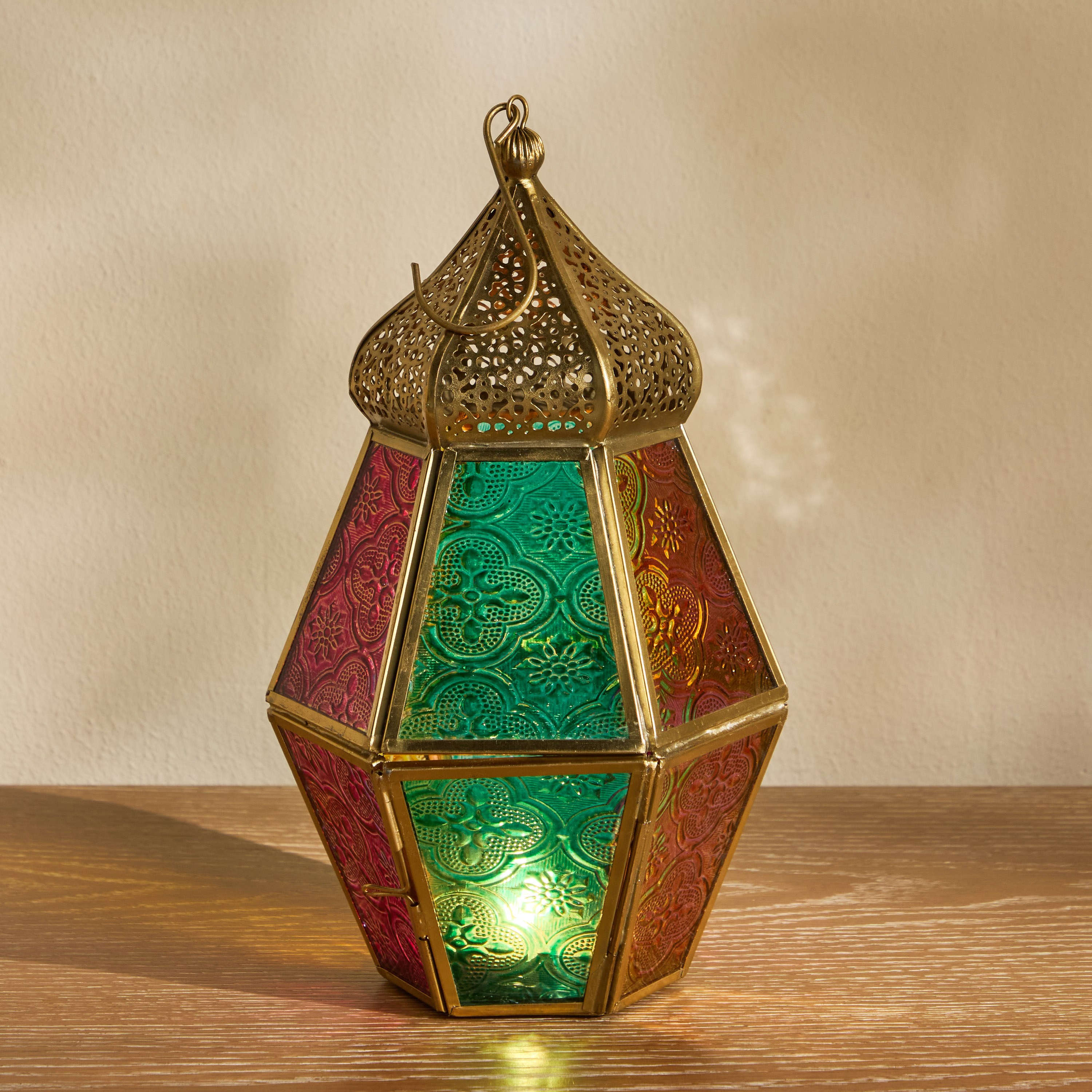 فانوس معدن وزجاج - عيسى - 22 سم-household-decor-candleholdersandlanterns-image-2
