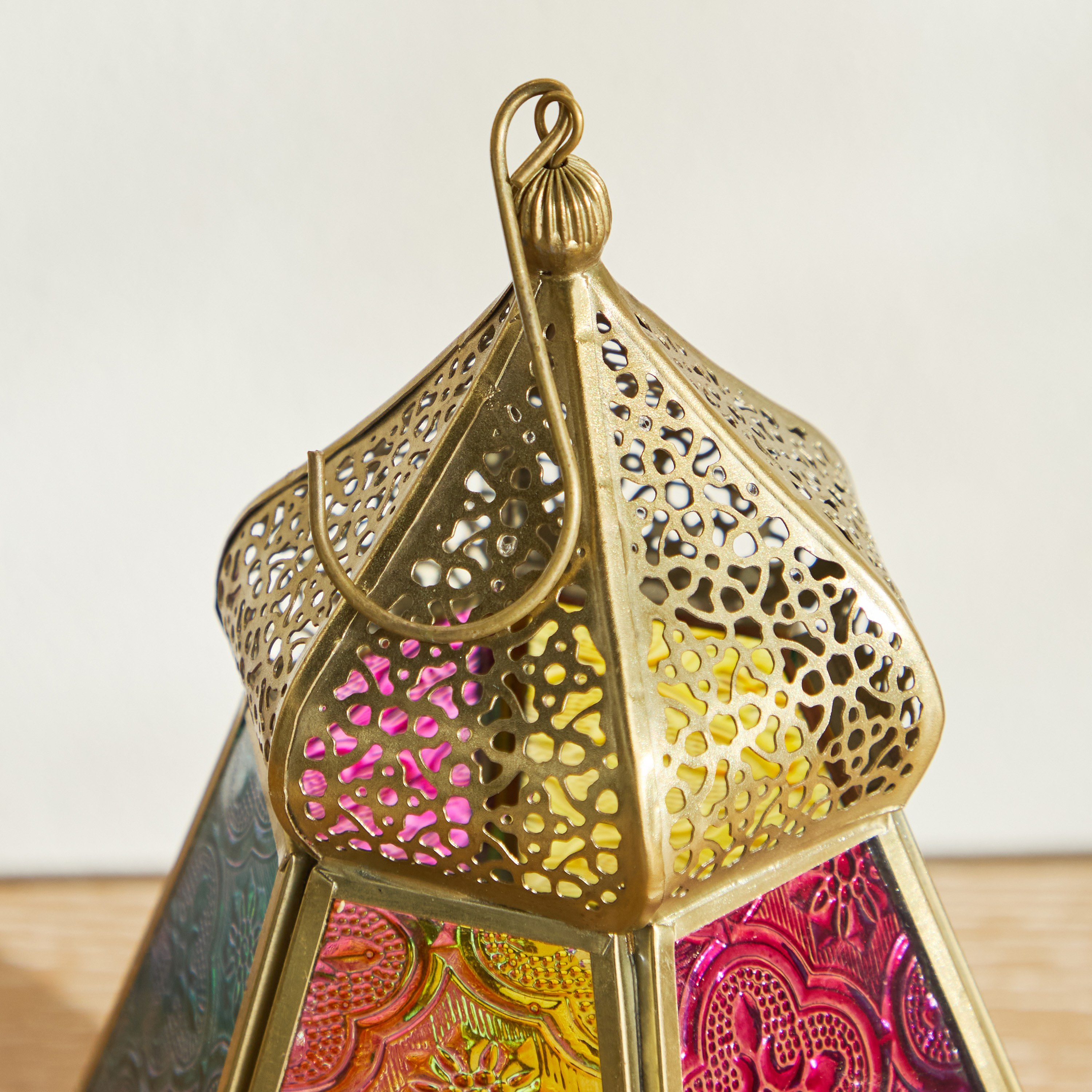 فانوس معدن وزجاج - عيسى - 22 سم-household-decor-candleholdersandlanterns-image-3