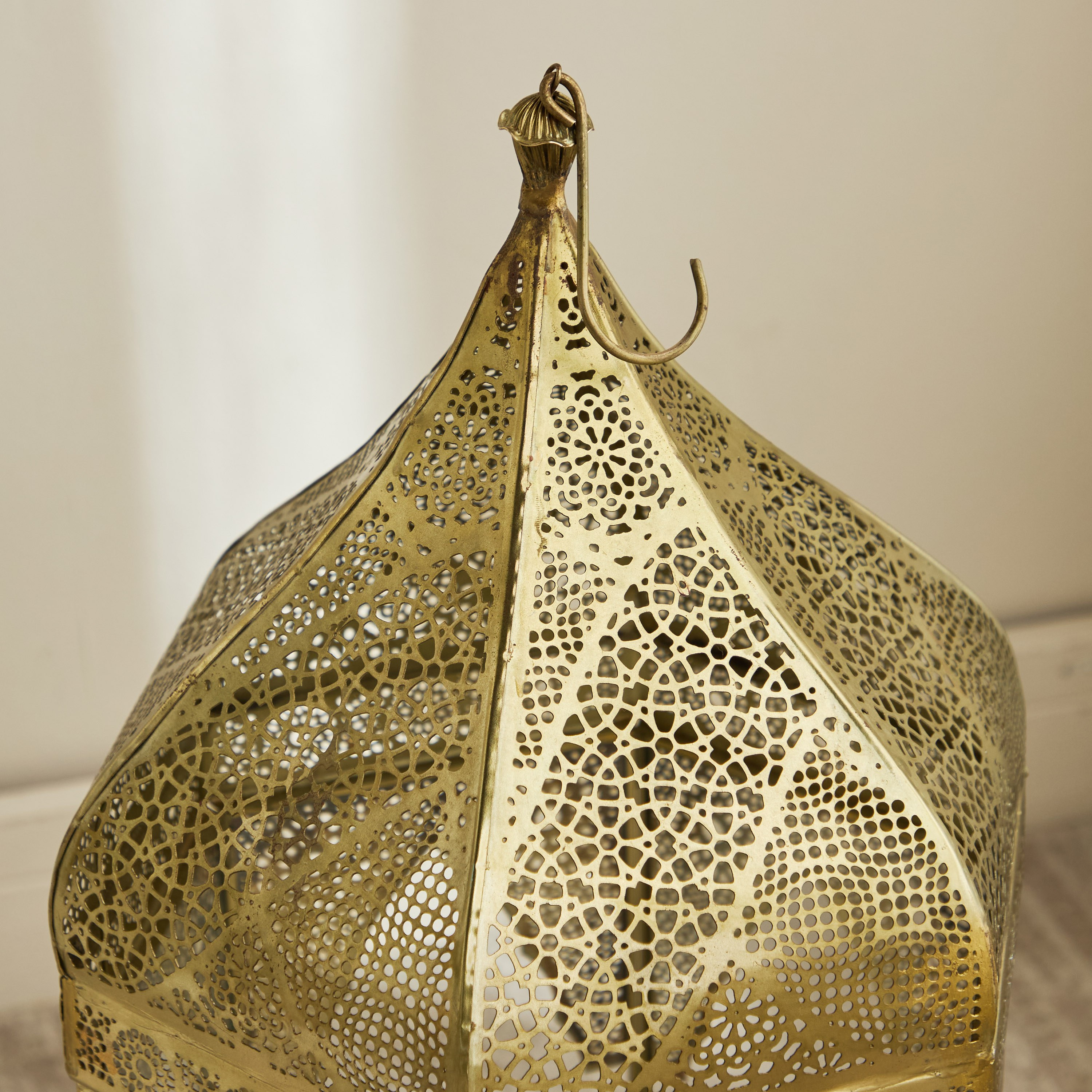 Sara Metal and Glass Dome Lantern - 59 cm-household-decor-candleholdersandlanterns-image-3