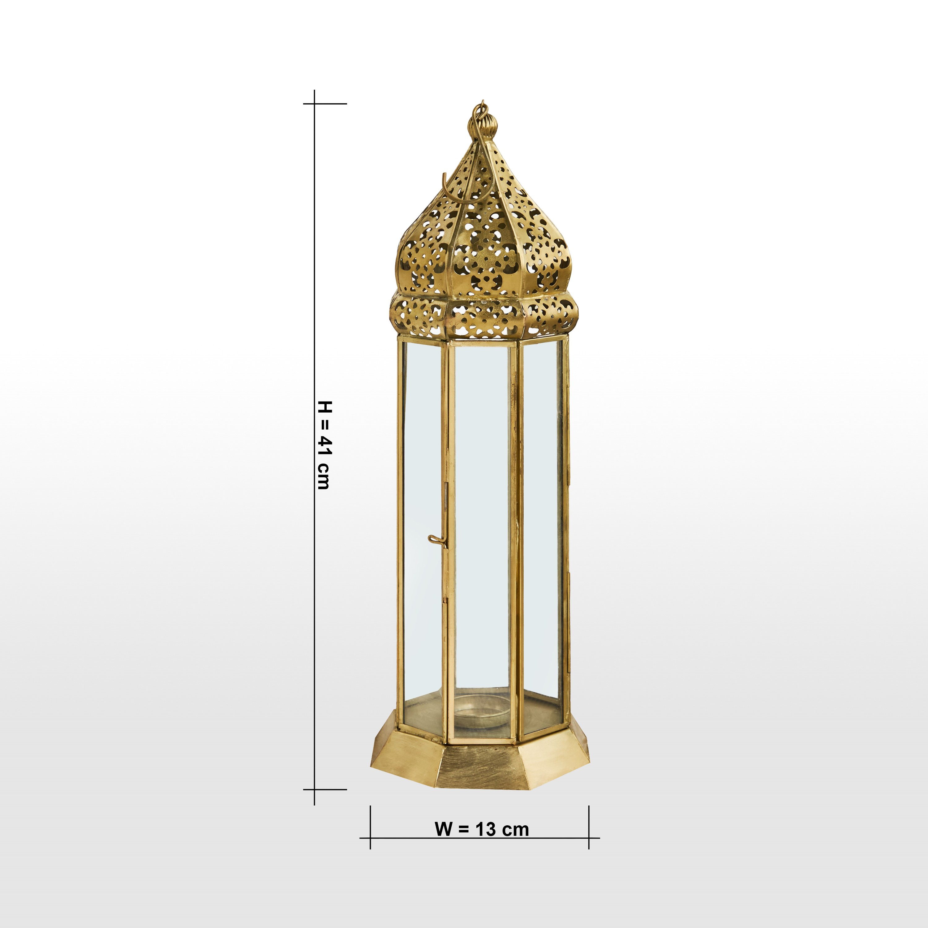 Laila Metal and Glass Lantern - 41 cm-household-decor-candleholdersandlanterns-image-6