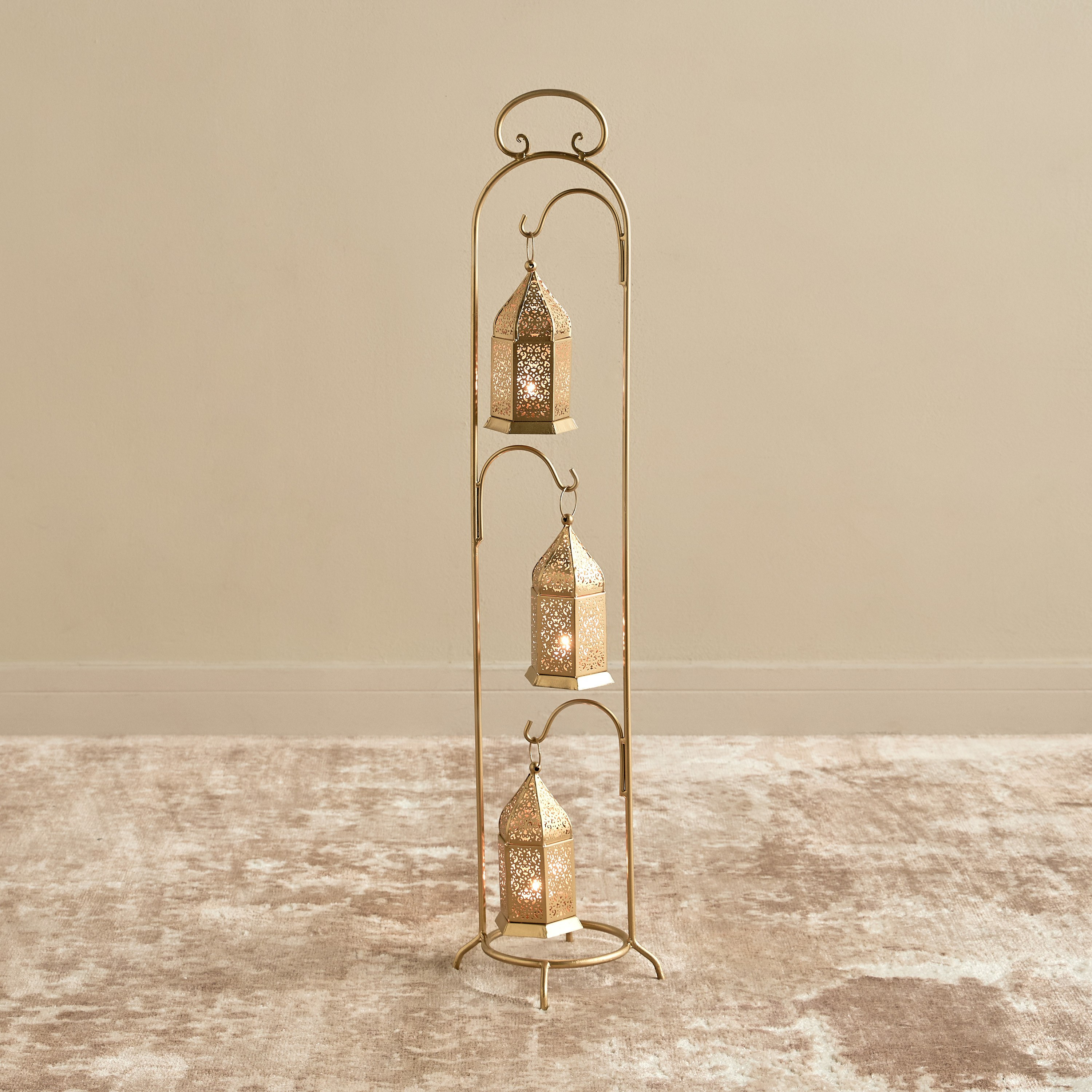Aisha Metal 3-Hanging Lantern Stand - 87 cm-household-decor-candleholdersandlanterns-image-2