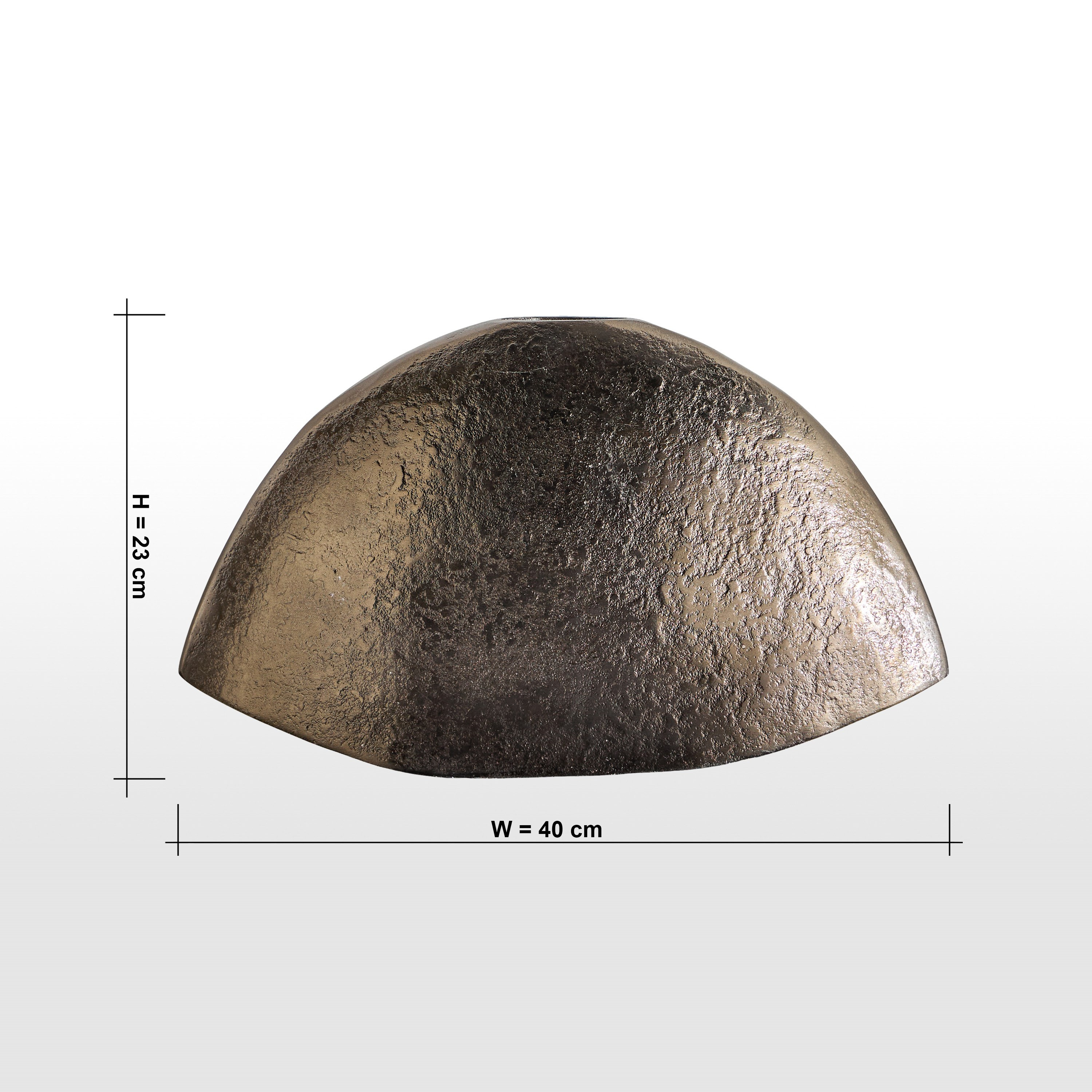 Dahab Oval Metal Vase - 23 cm-household-decor-vasesandbowls-image-4
