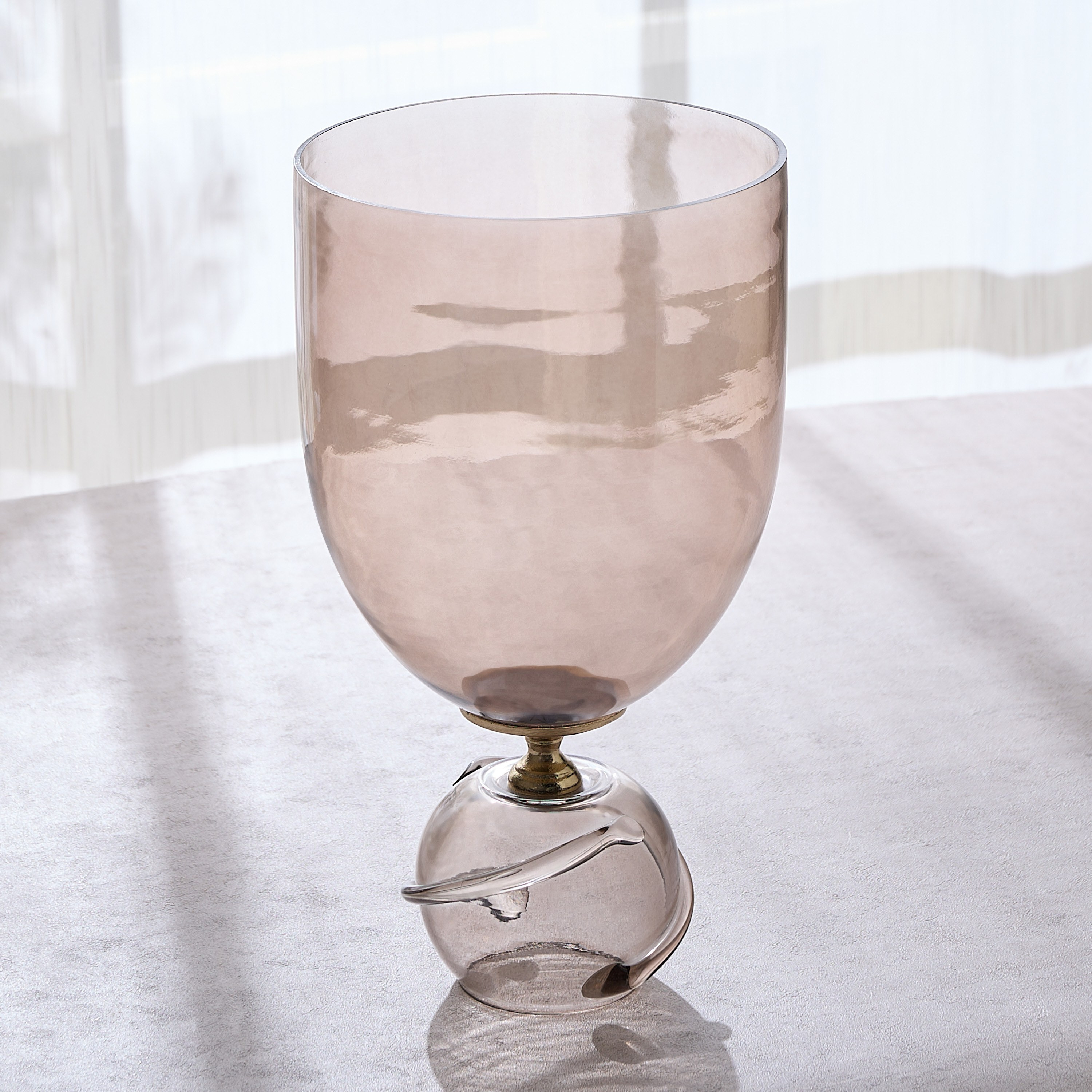 Dora Serpentine Glass Vase - 40 cm-household-decor-vasesandbowls-image-2