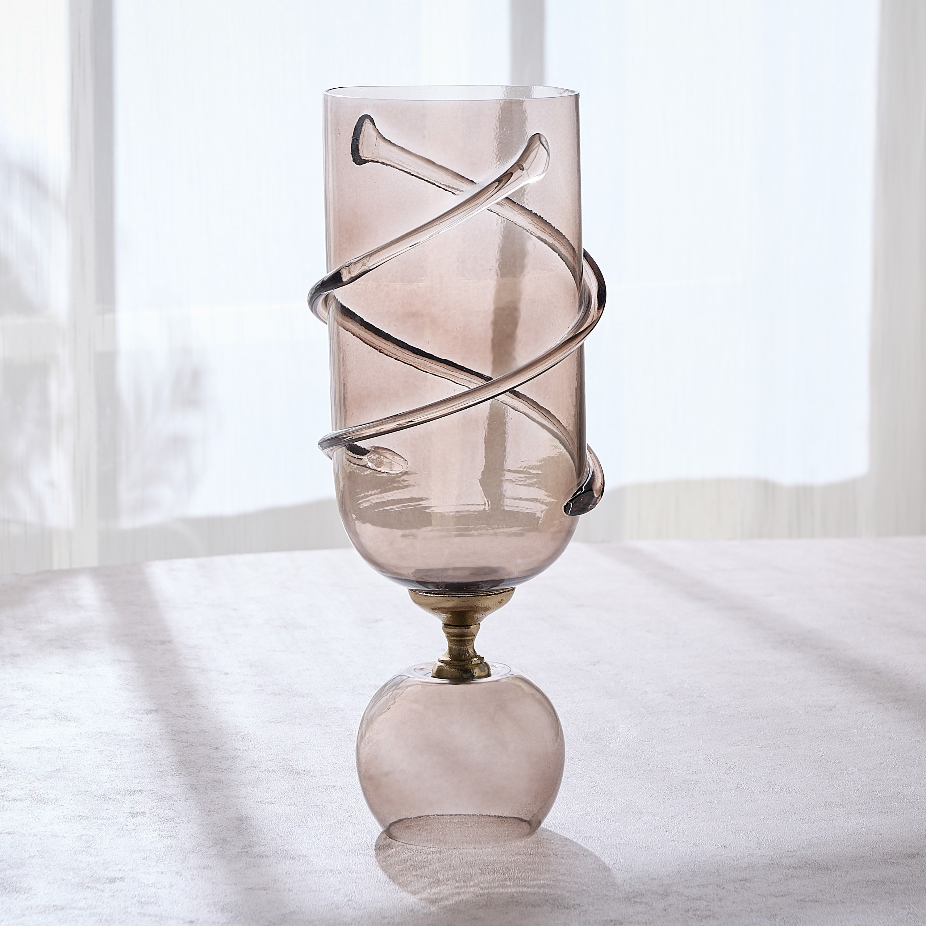 Dora Serpentine Glass Vase - 45 cm