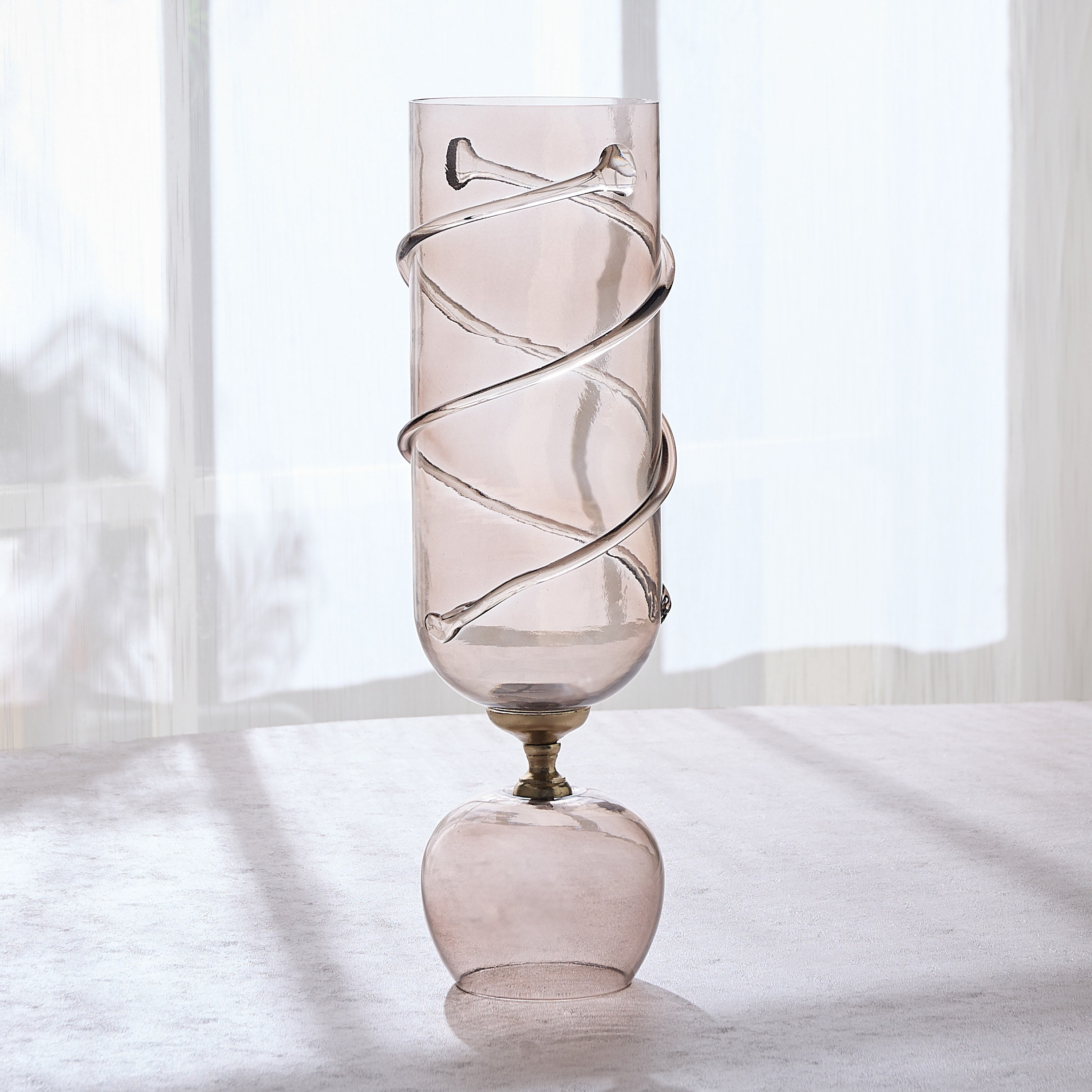 Dora Serpentine Glass Vase - 54 cm