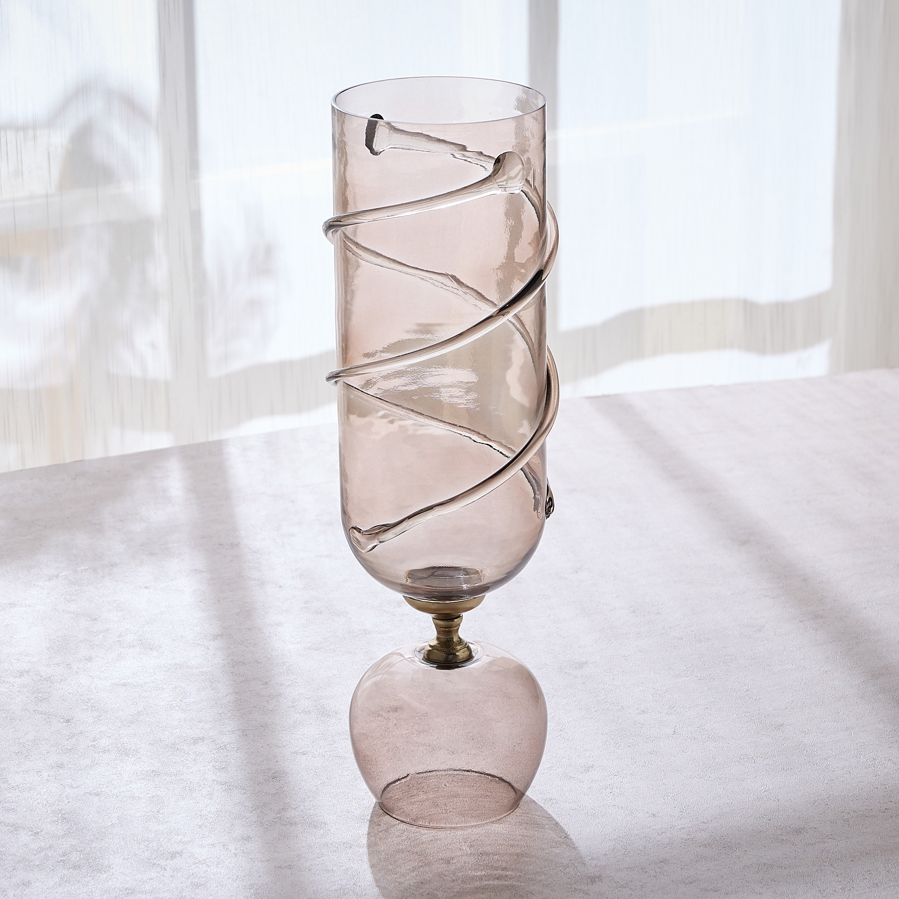 Dora Serpentine Glass Vase - 54 cm-household-decor-vasesandbowls-image-2