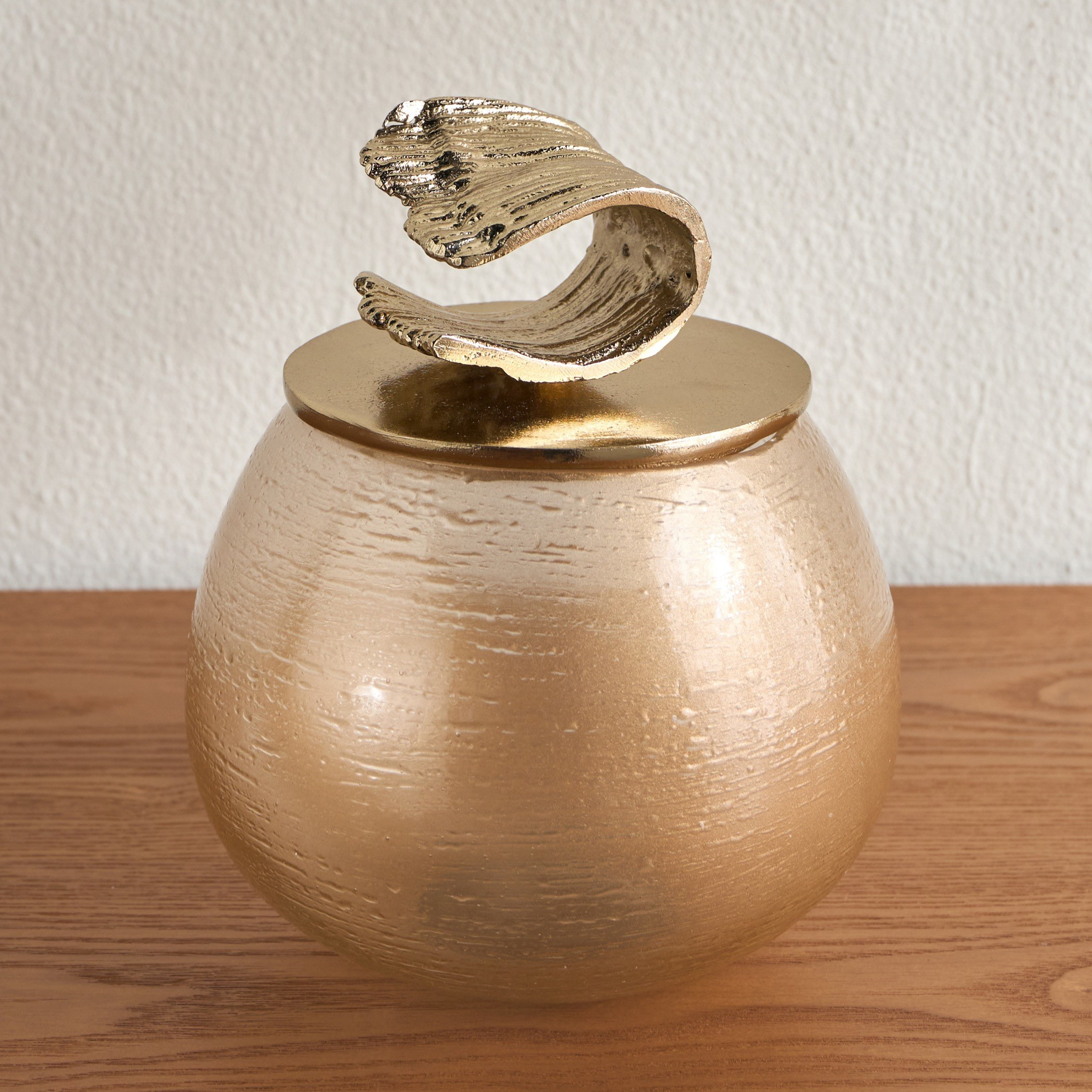 Fatima Gildian Glass Decorative Jar - 18 cm-household-decor-boxesandtrays-image-1