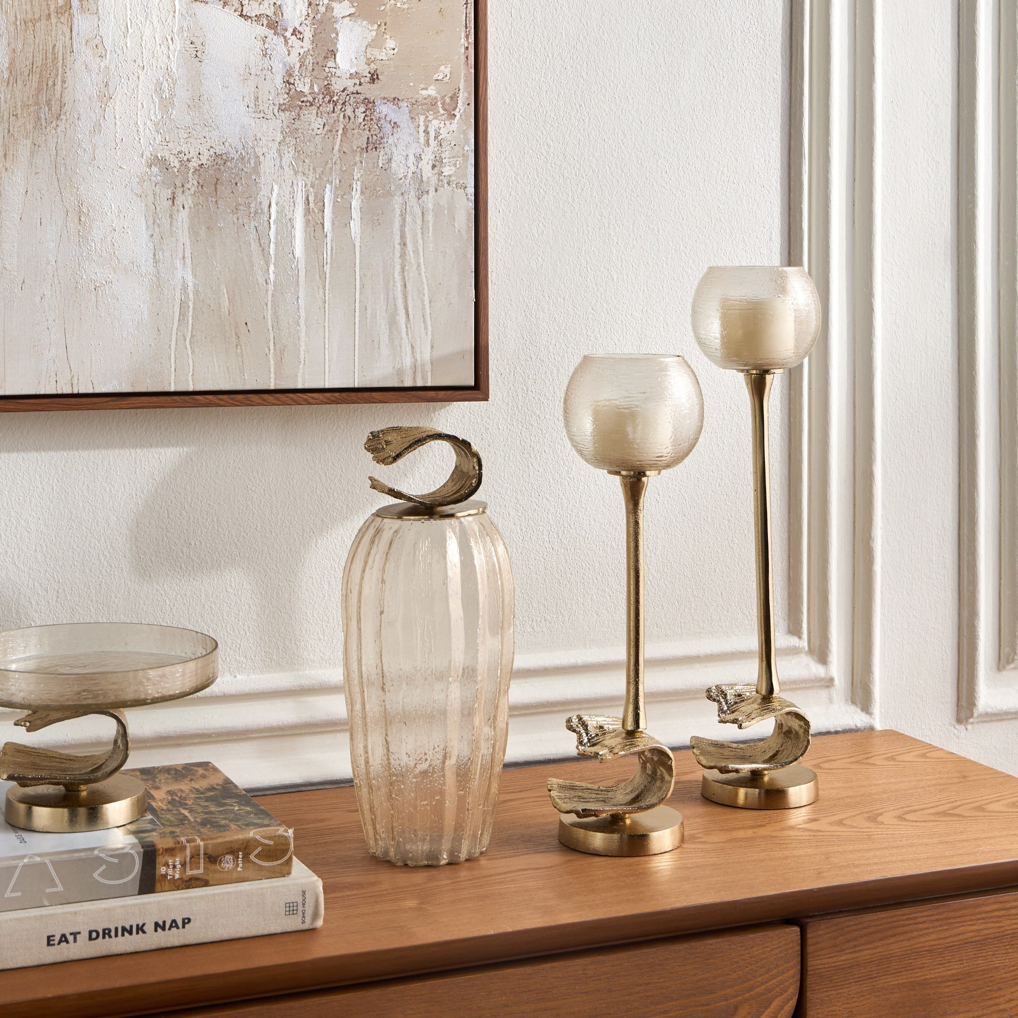 جرة ديكور زجاج - فاطمة جيلدان - 33 سم-household-decor-boxesandtrays-image-4