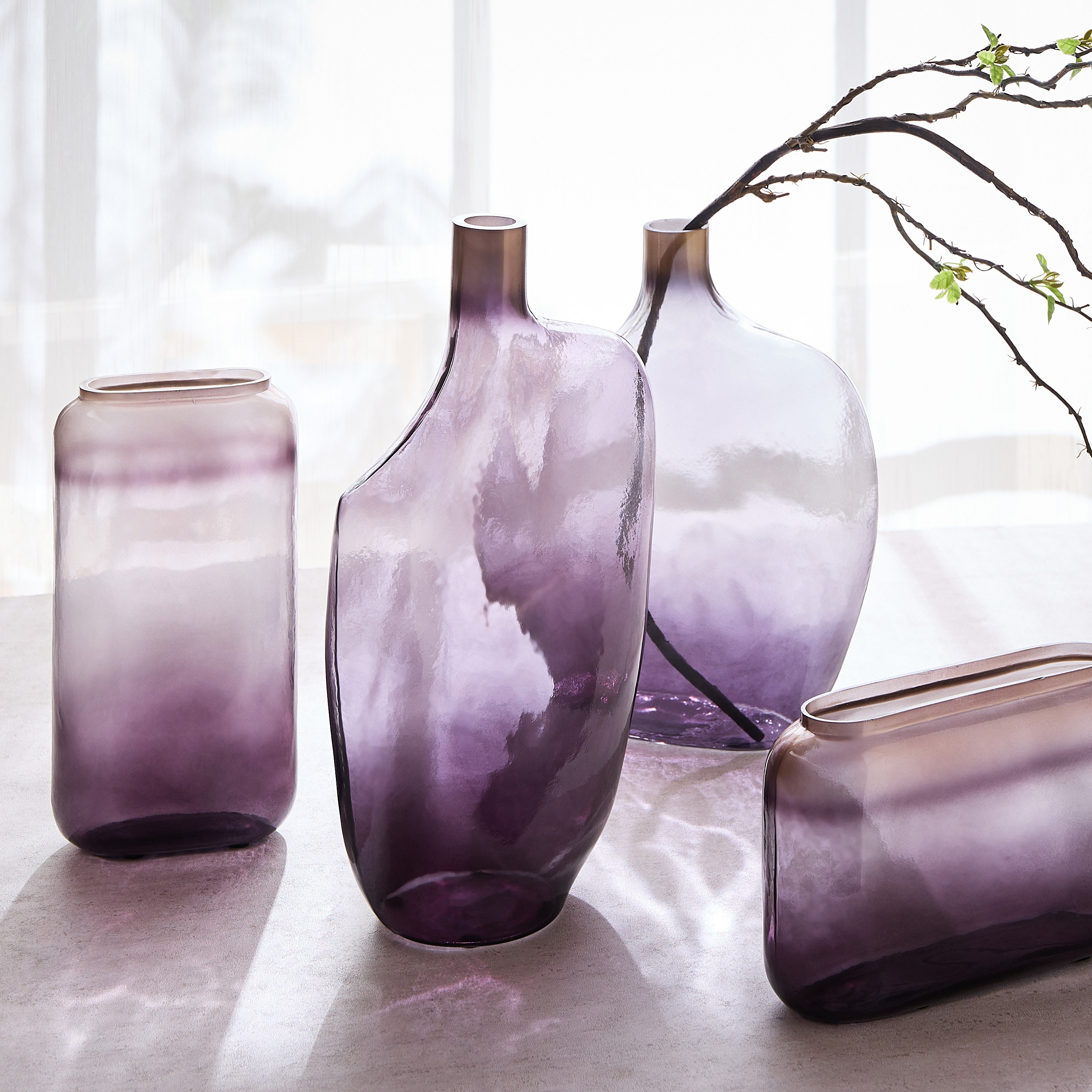 فازة زجاجية ميدنايت - نوف - 39 سم-household-decor-vasesandbowls-image-4