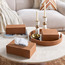 صندوق ديكور جلد صناعي - راحة كونياك - 25 سم-household-decor-boxesandtrays-image-1