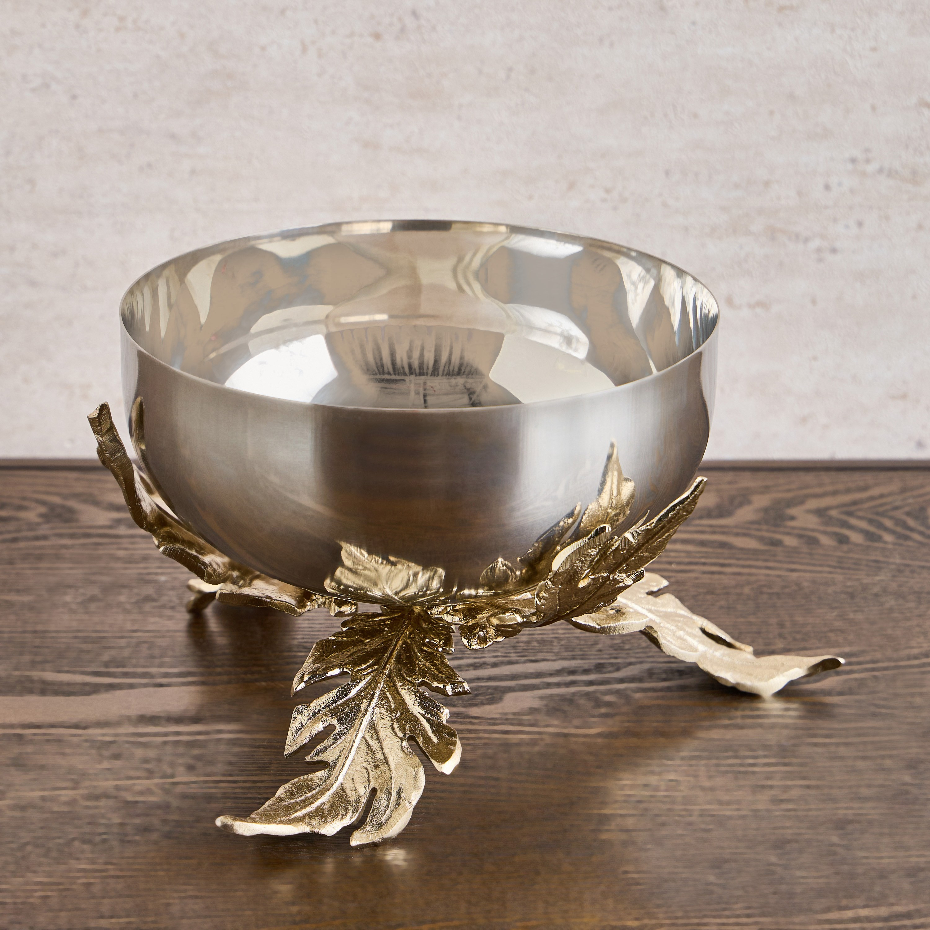 Twirl Metal Decorative Bowl - 25 cm-household-decor-boxesandtrays-image-1
