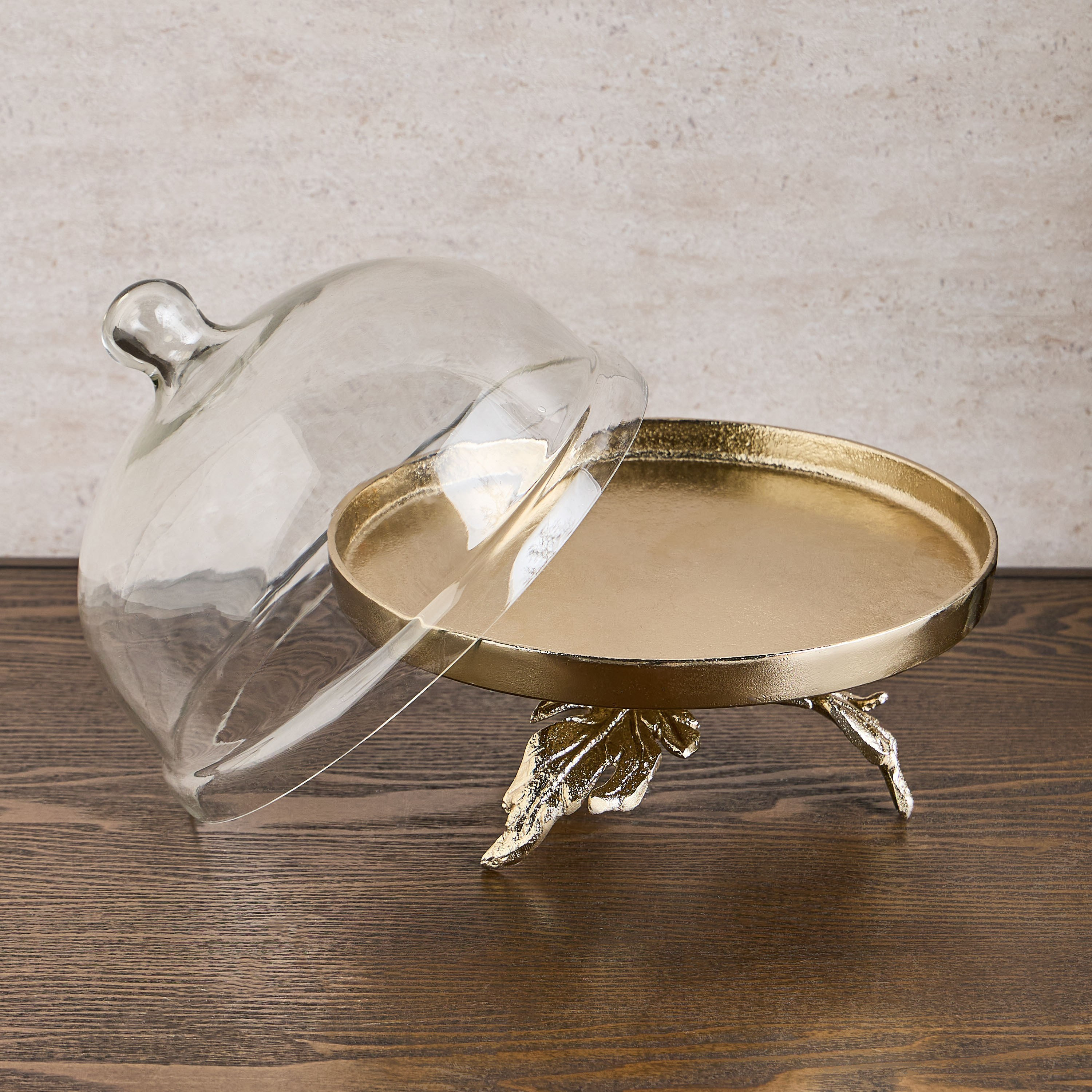 Twirl Metal Decorative Platter - 23 cm-household-decor-boxesandtrays-image-2