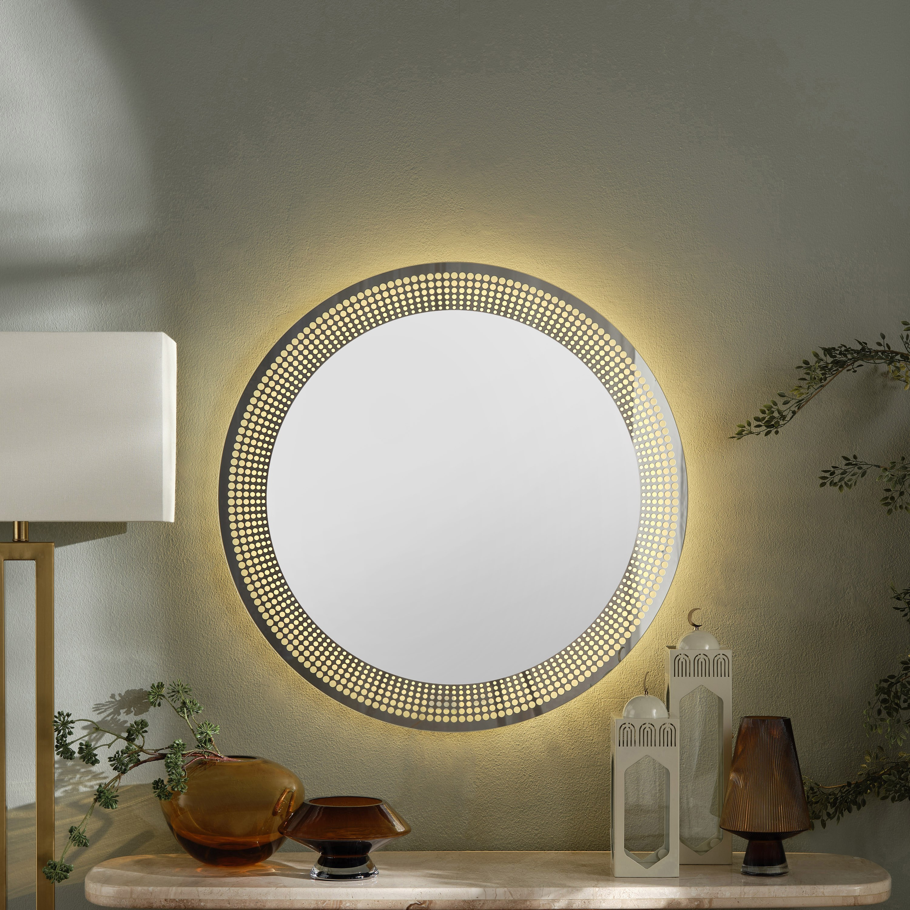 مرآة حائط ليد - لومين - 80 سم-household-walldecorandmirrors-mirrors-wallmirrors-image-8