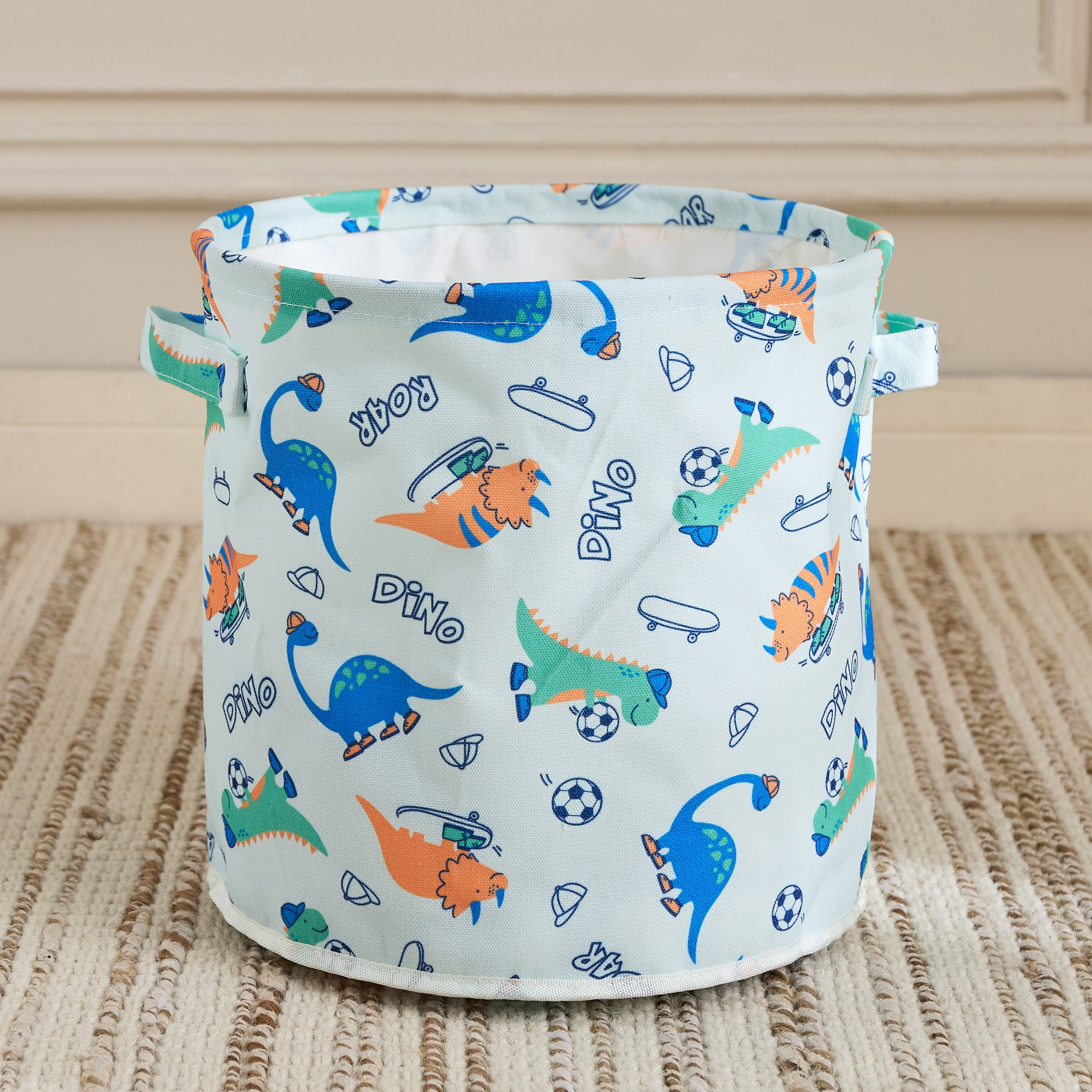 Kenneth Dino Canvas Storage Basket-babyandkids-bathandstorage-storage-binsandbaskets-image-1