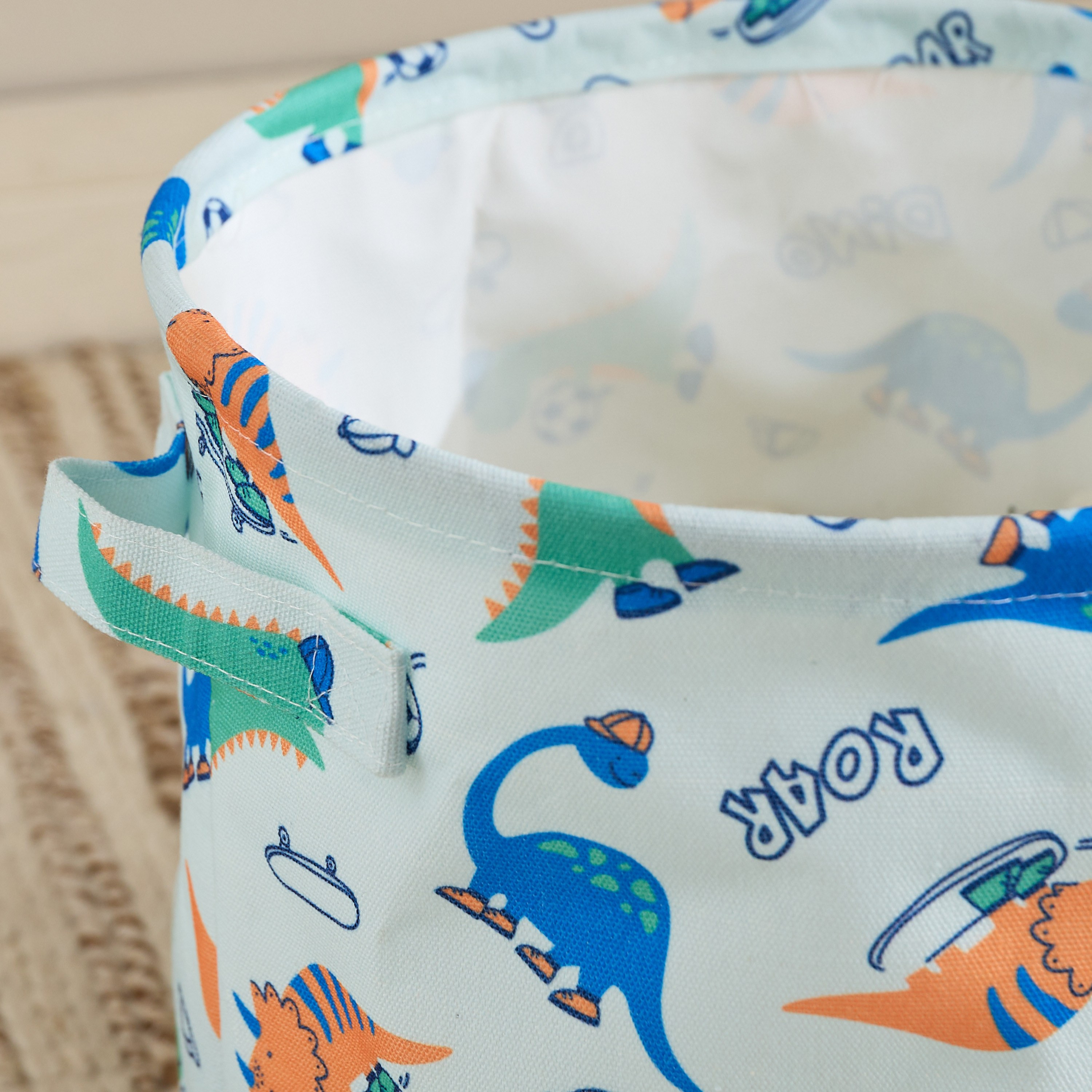 Kenneth Dino Canvas Storage Basket-babyandkids-bathandstorage-storage-binsandbaskets-image-2