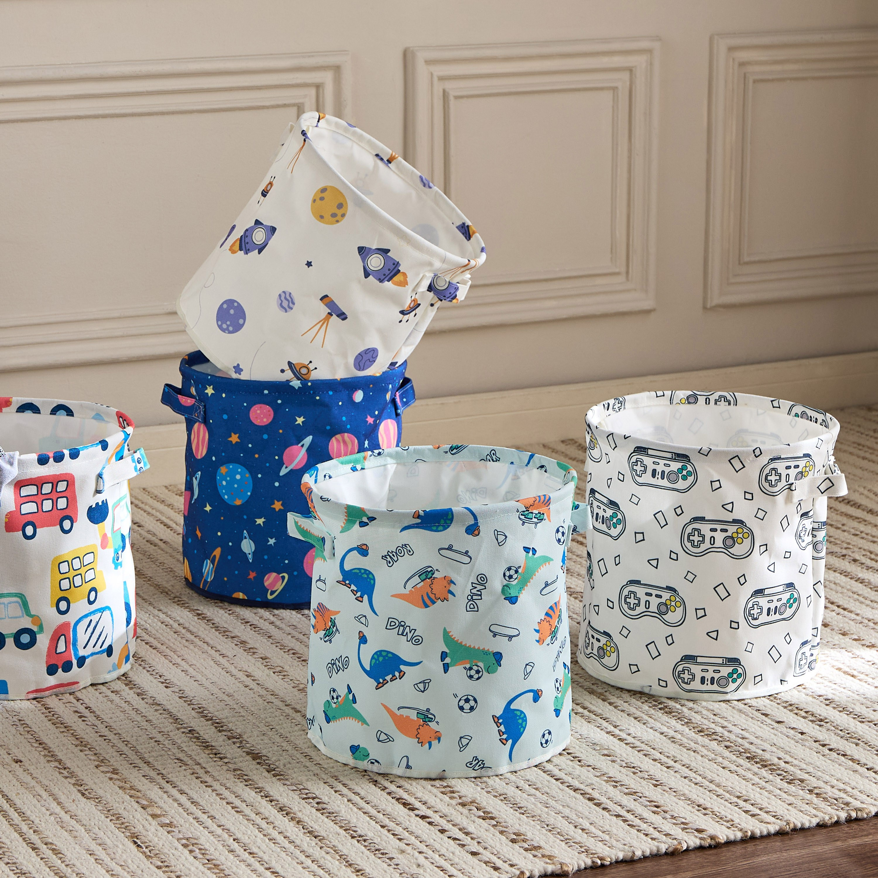 Kenneth Dino Canvas Storage Basket-babyandkids-bathandstorage-storage-binsandbaskets-image-3
