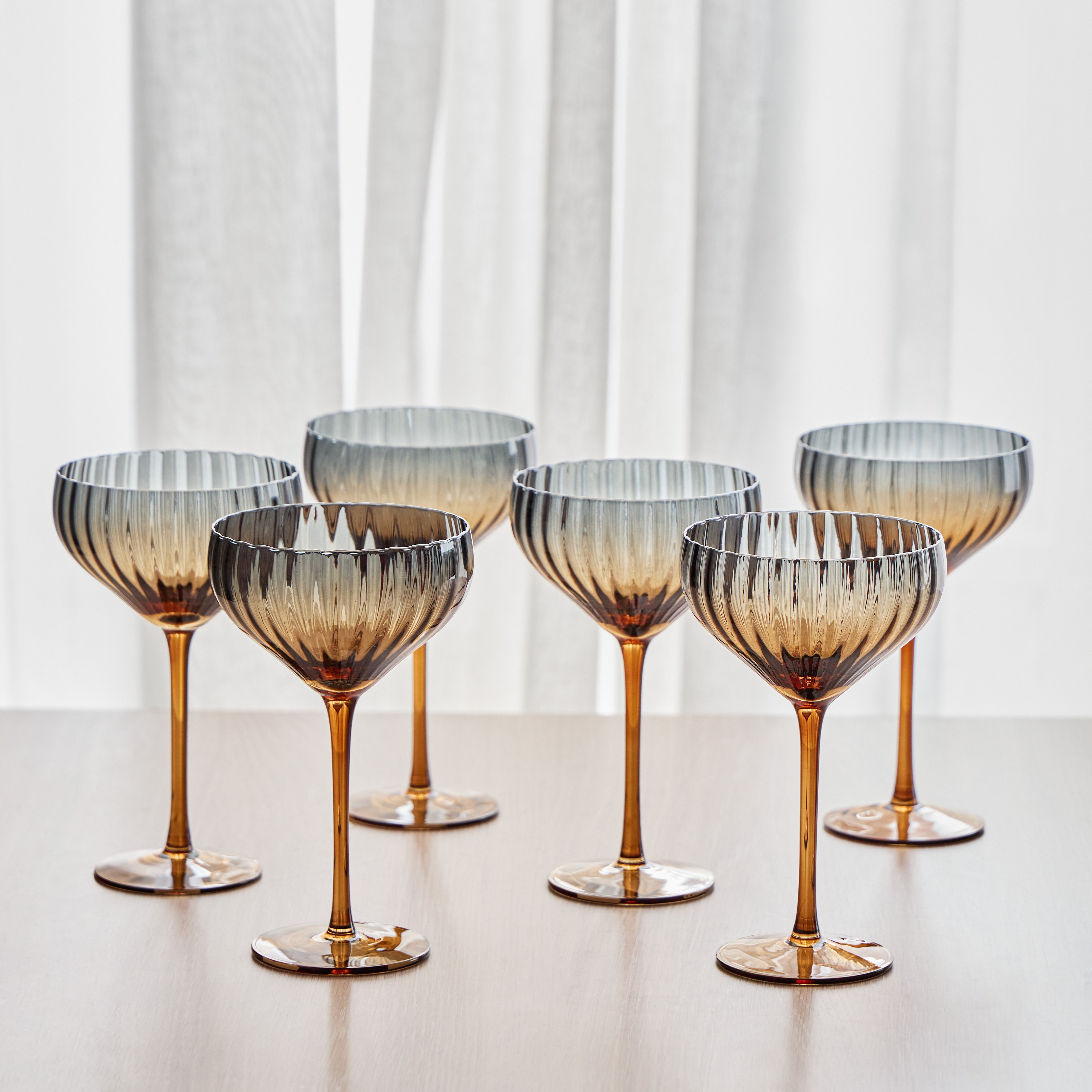 طقم كاسات زجاج 6 قطع - دهب – 370 مل-household-dining-glassware-stemware-image-1