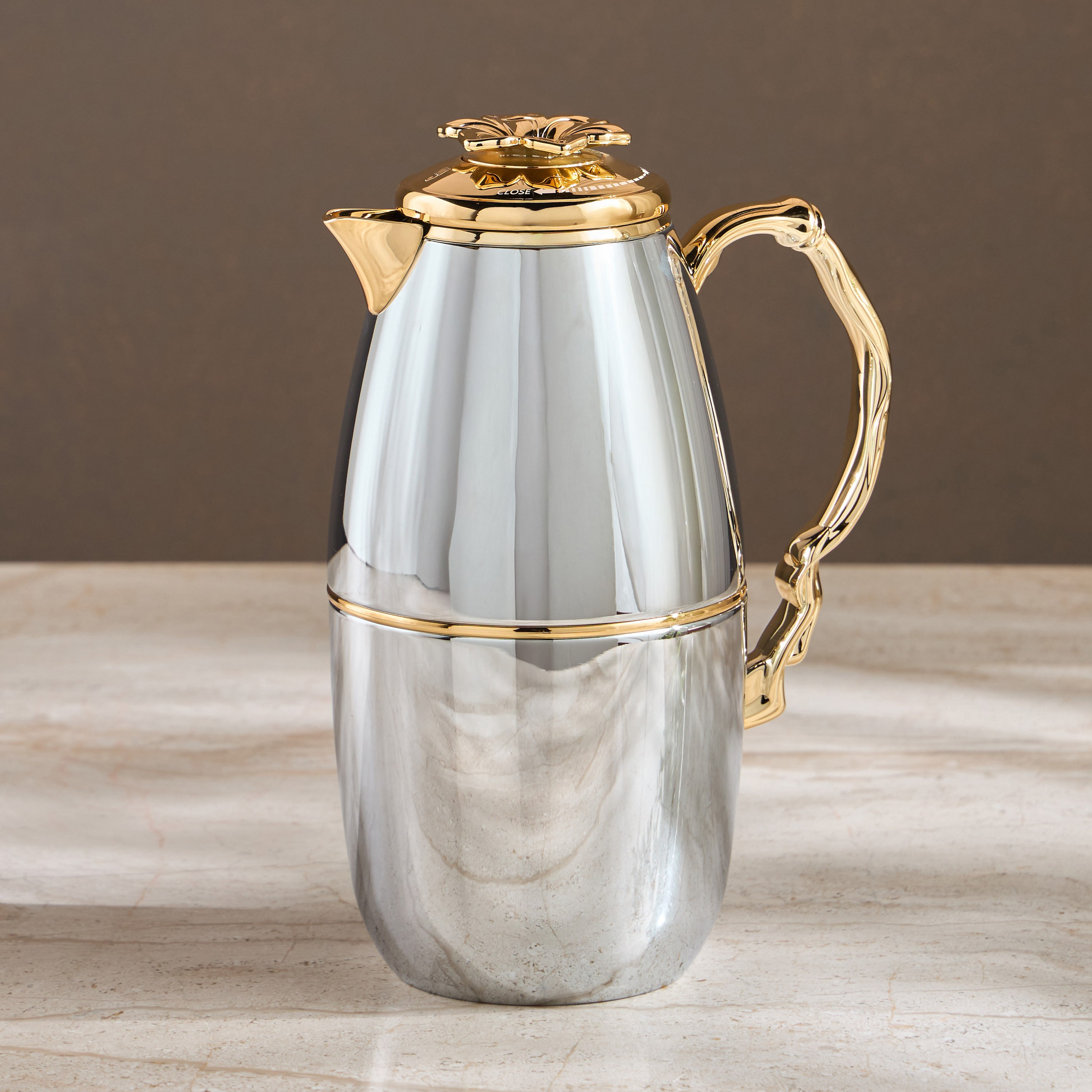 Arwa Metal Flask - 1 L-household-dining-teaandcoffee-vacuumflaskscoffeeandteapots-image-1