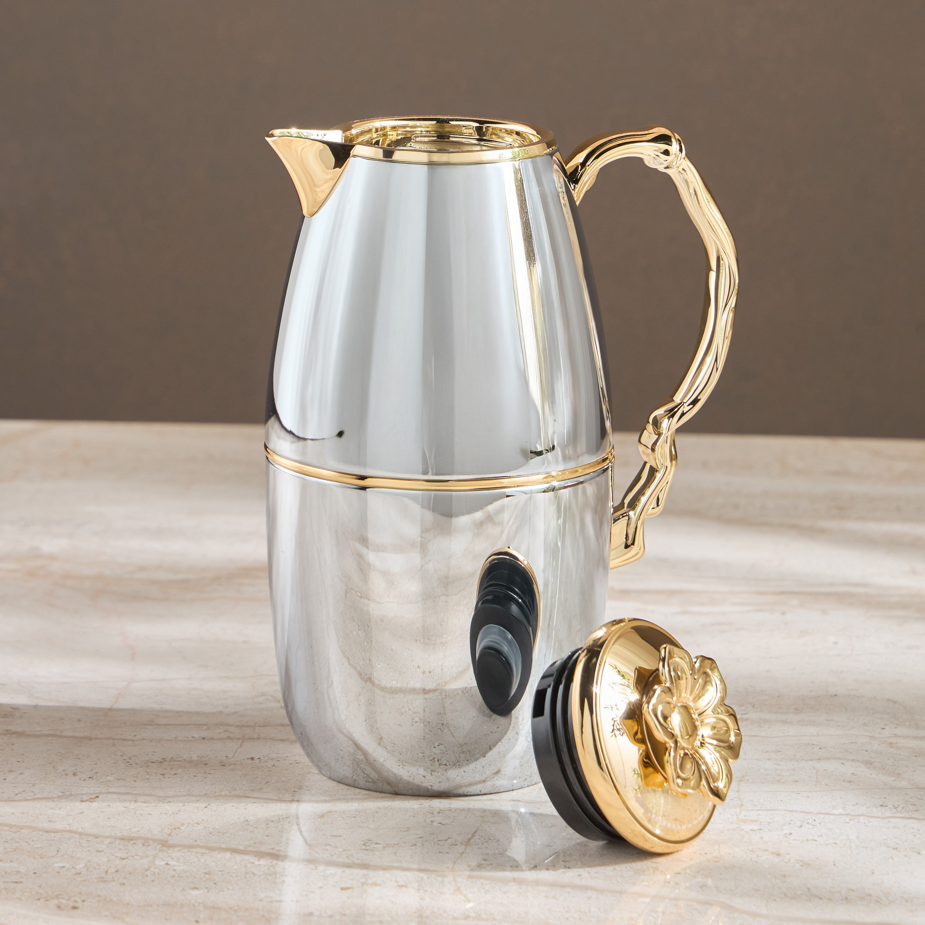 Arwa Metal Flask - 1 L-household-dining-teaandcoffee-vacuumflaskscoffeeandteapots-image-2