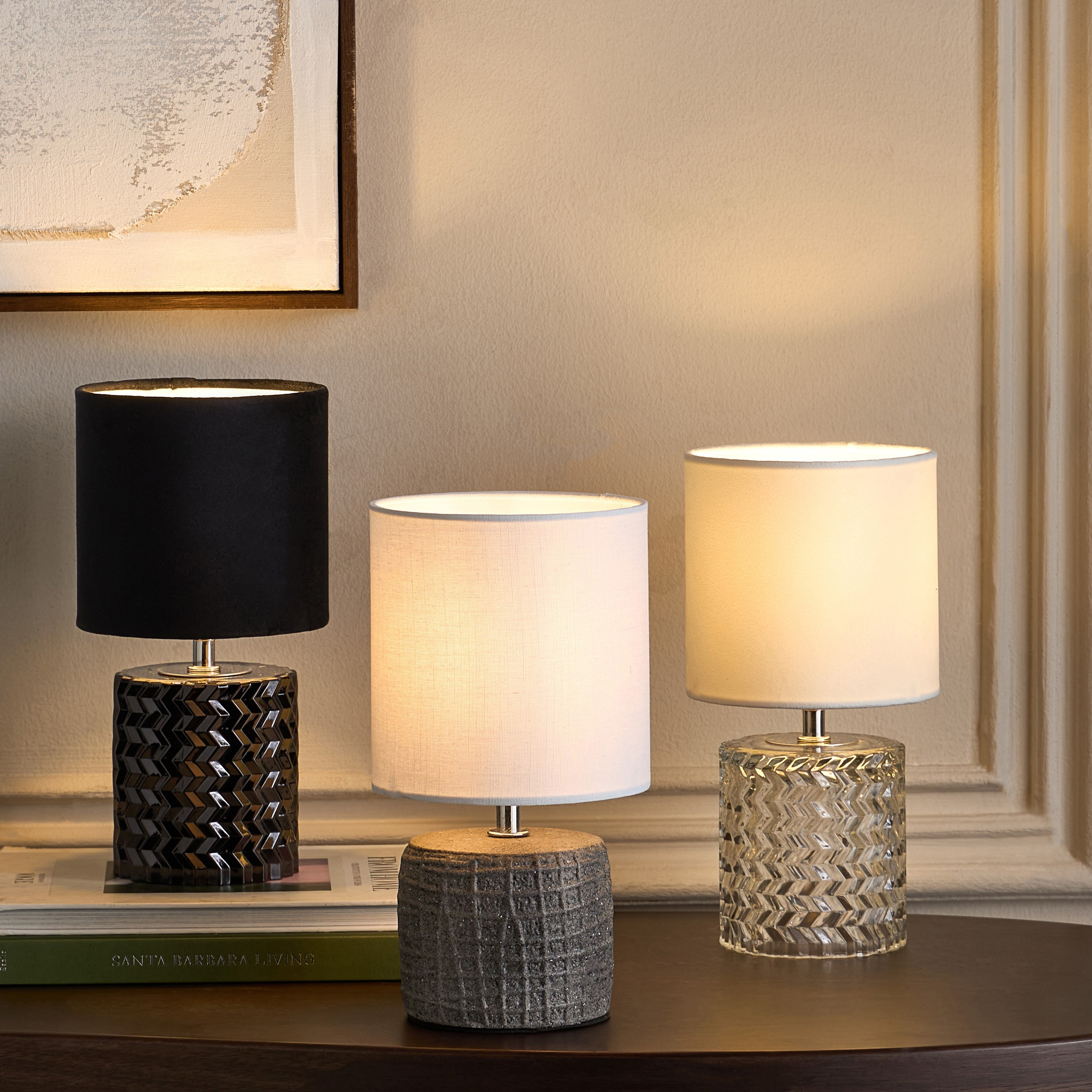 Jessie Glass Table Lamp - 29 cm-household-lighting-tableanddesklamps-image-4