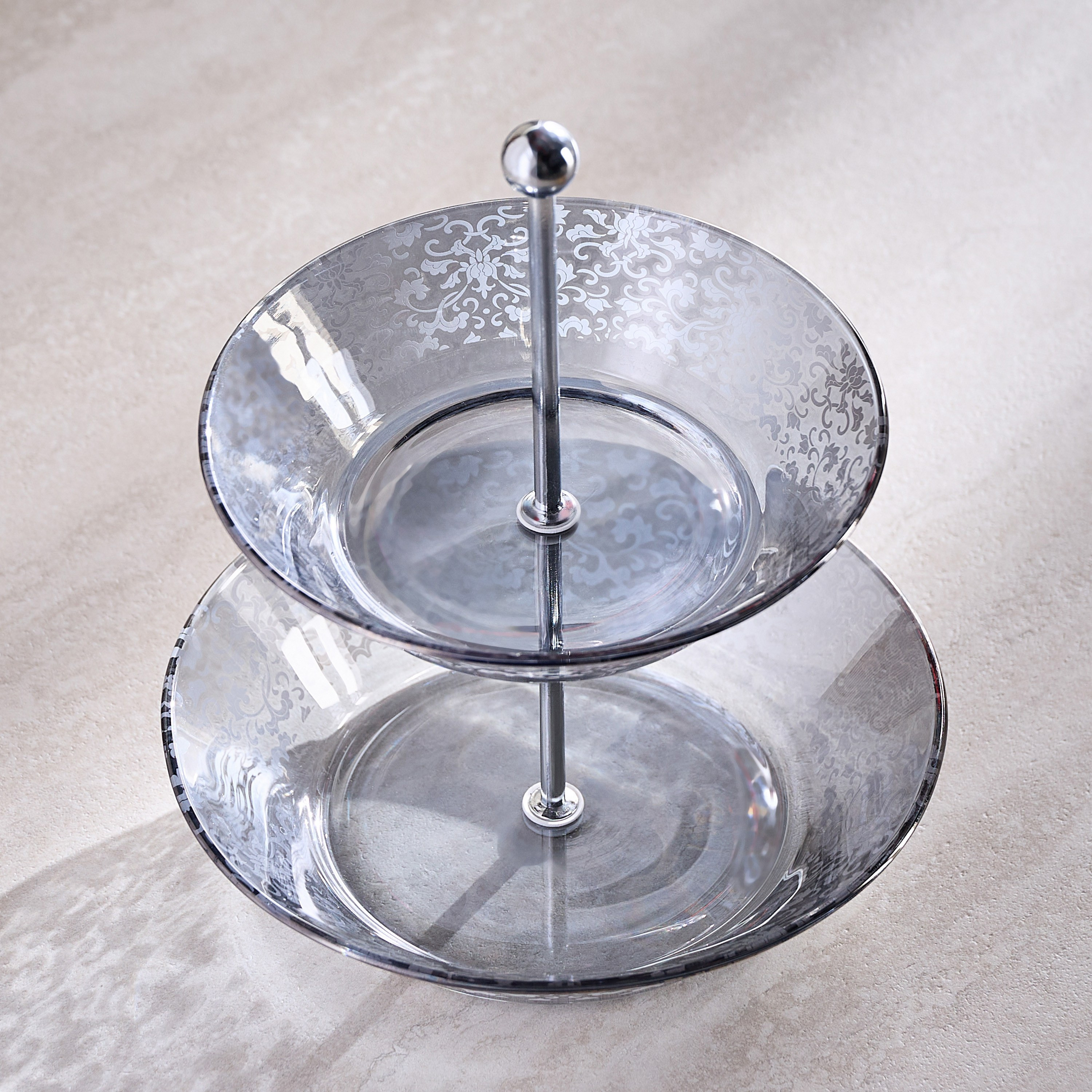 حامل كيك بطابقين - أمل - 20 سم-household-dining-serveware-cakestands-image-2