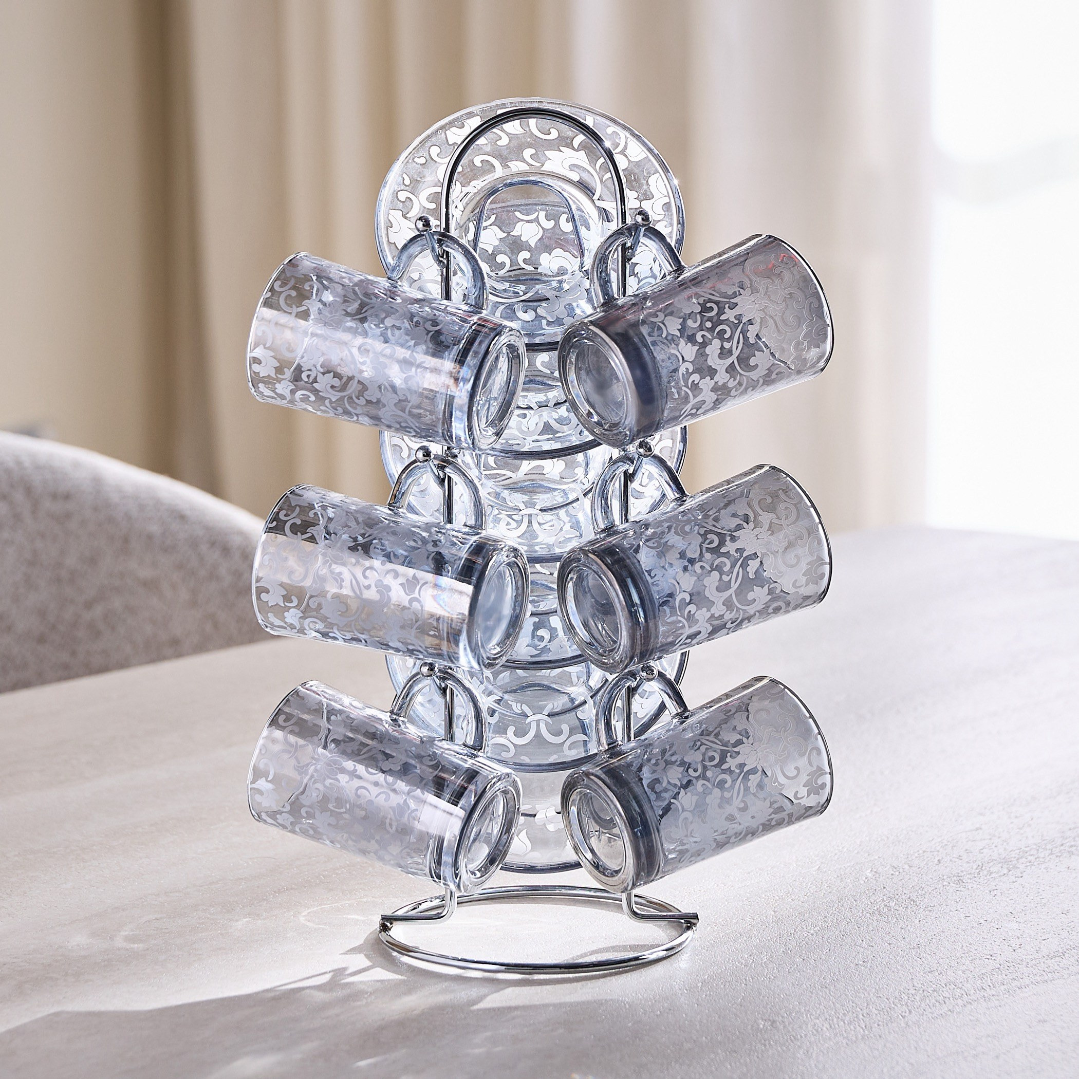 Amal 12-Piece Glass Istikan Set - 110 ml, Serves 6-household-dining-teaandcoffee-teaandcoffeesets-image-2