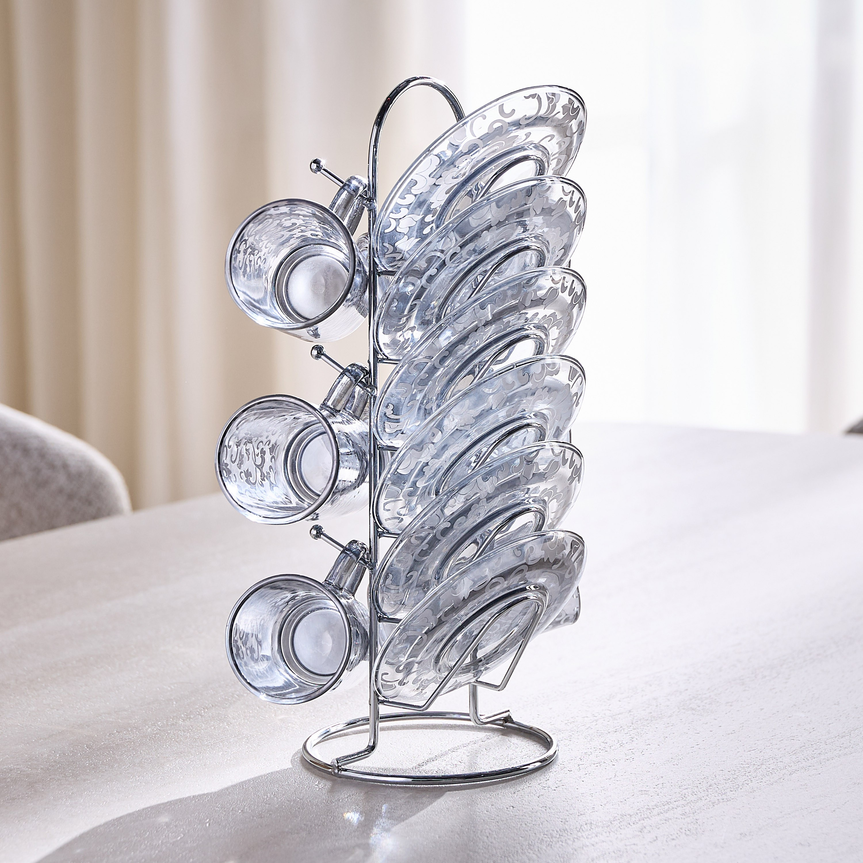 Amal 12-Piece Glass Istikan Set - 110 ml, Serves 6-household-dining-teaandcoffee-teaandcoffeesets-image-3