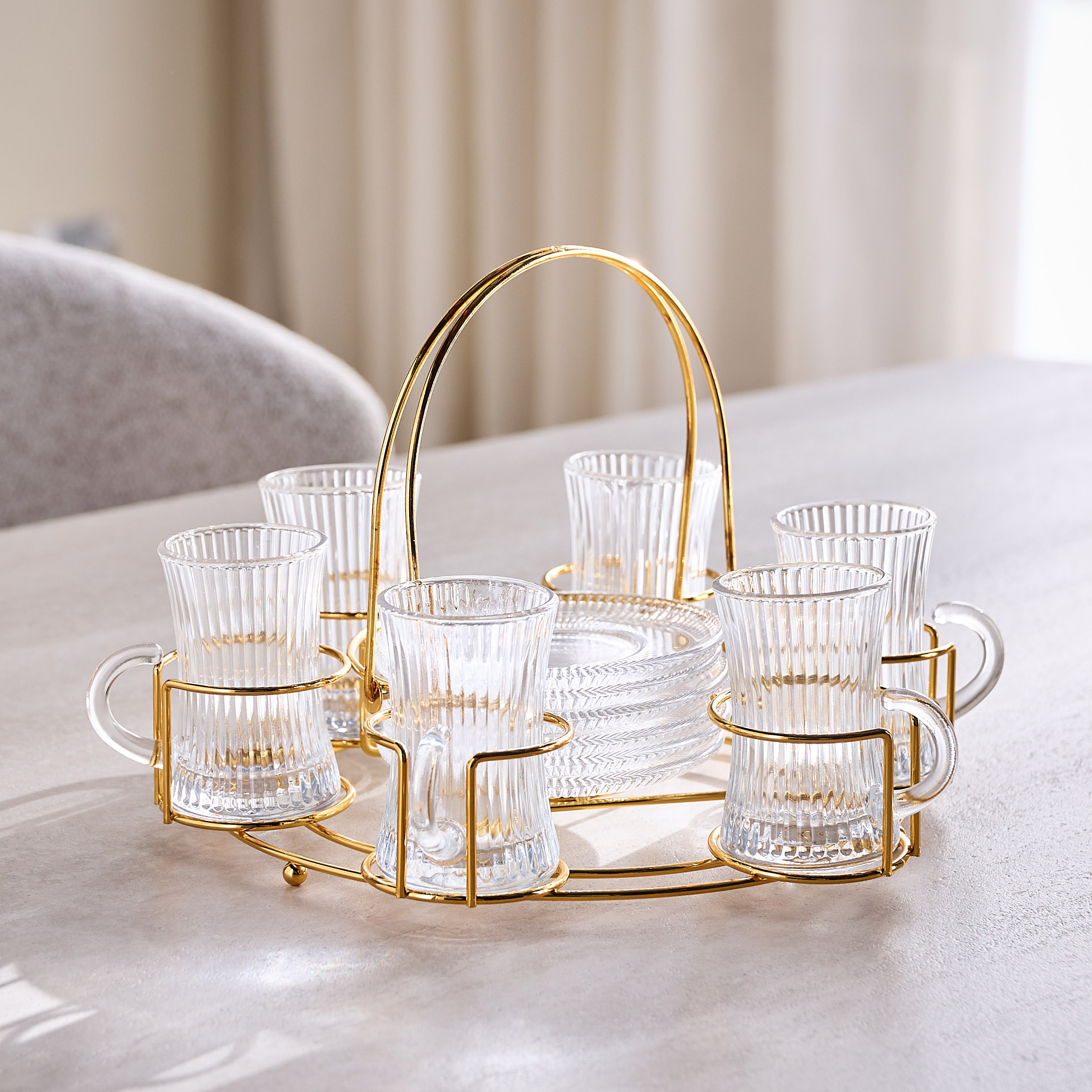 Buy Reem 12-Piece Glass Istikan Set - 110 ml, Serves 6 Online ...