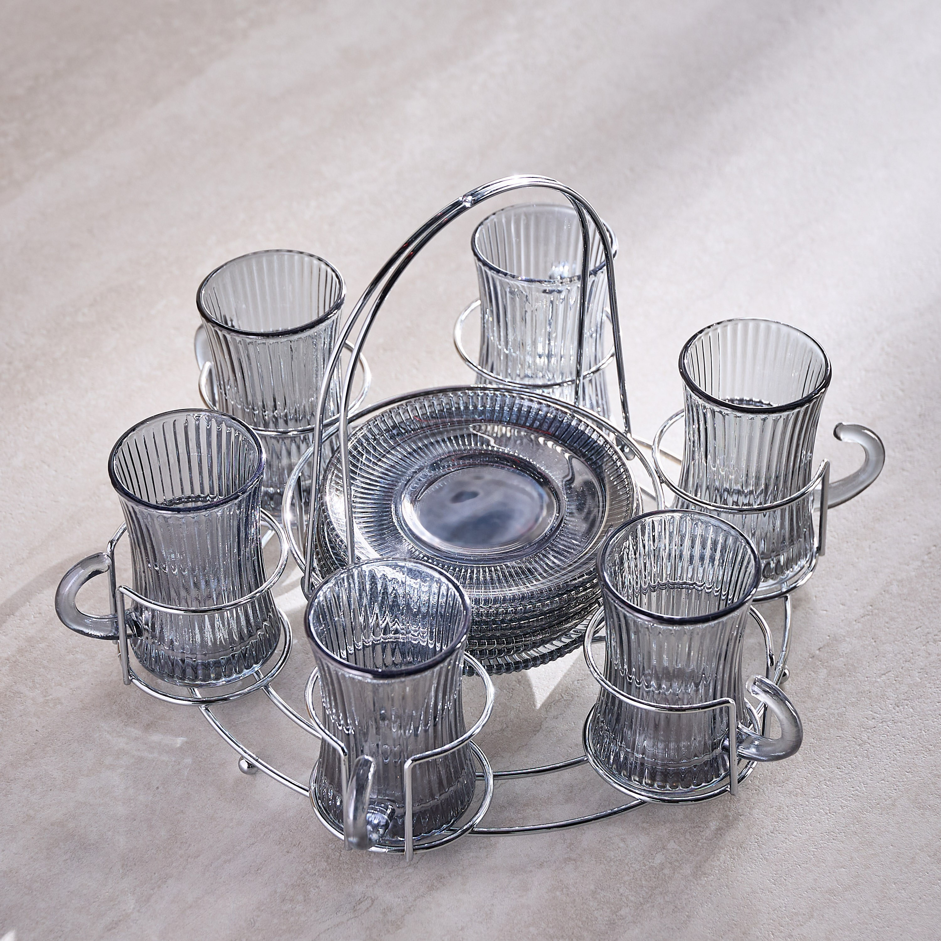 Reem 12-Piece Glass Istikan Set - 110 ml, Serves 6-household-dining-teaandcoffee-teaandcoffeesets-image-2