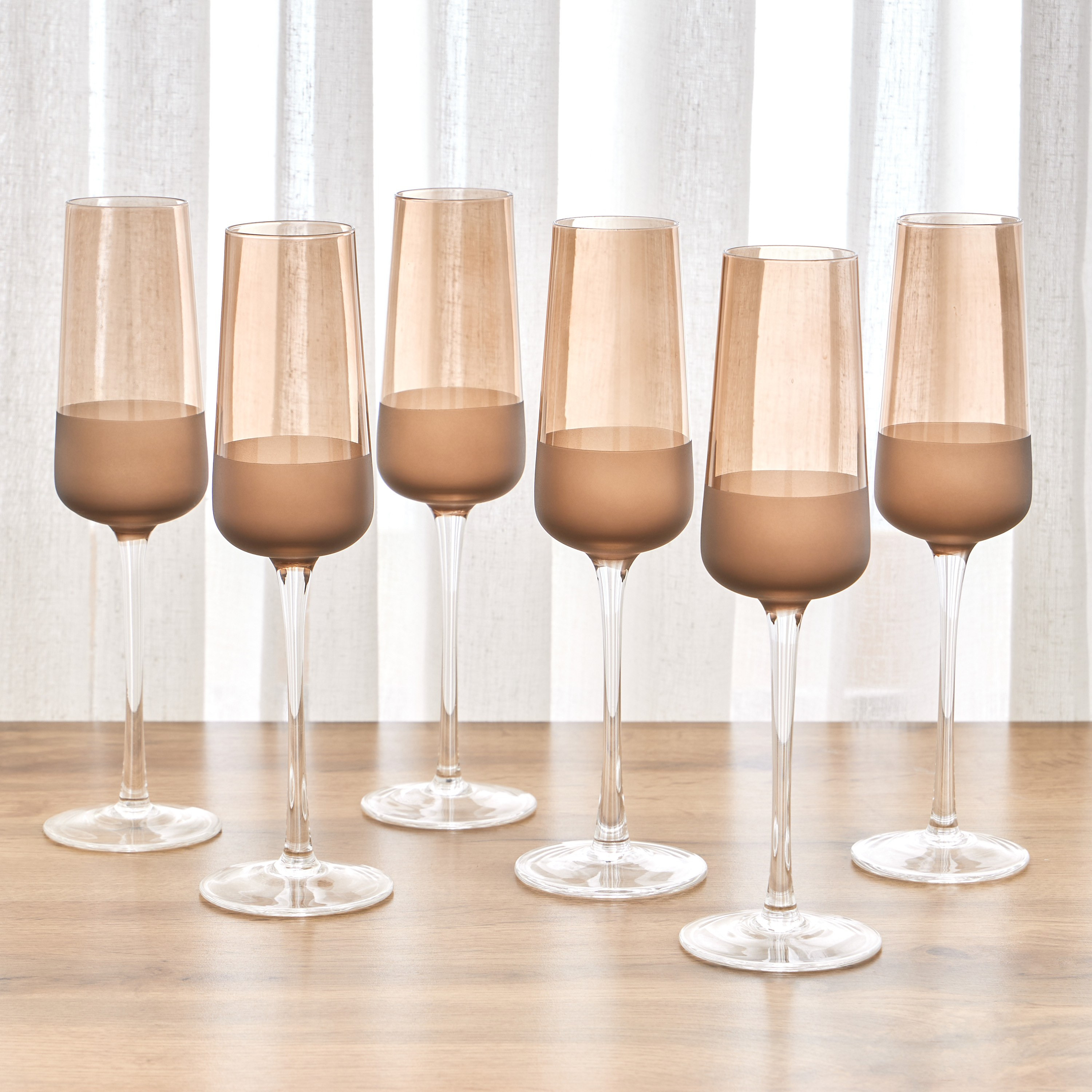 Dahab 6-Piece Flute Glass Set - 240 ml