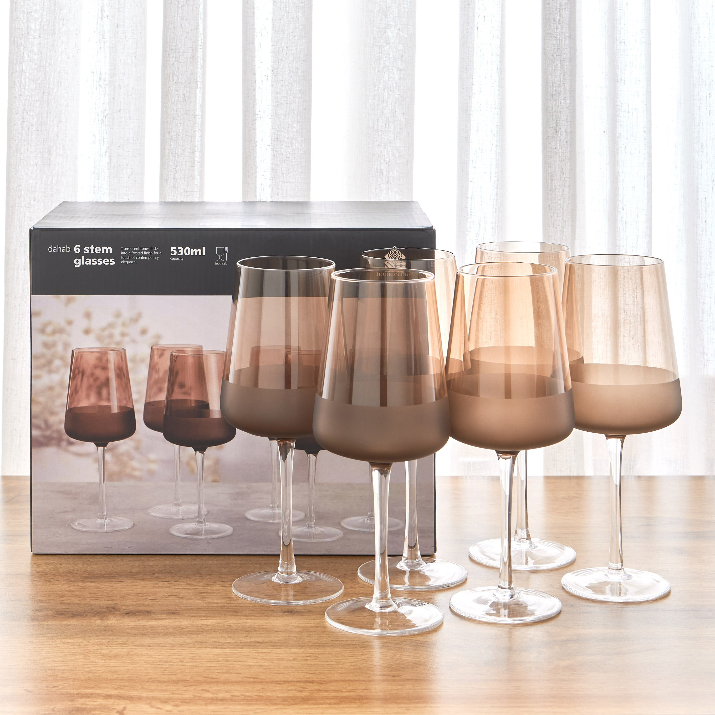 Dahab 6-Piece Stemware Glass Set - 530 ml-household-dining-glassware-stemware-image-4