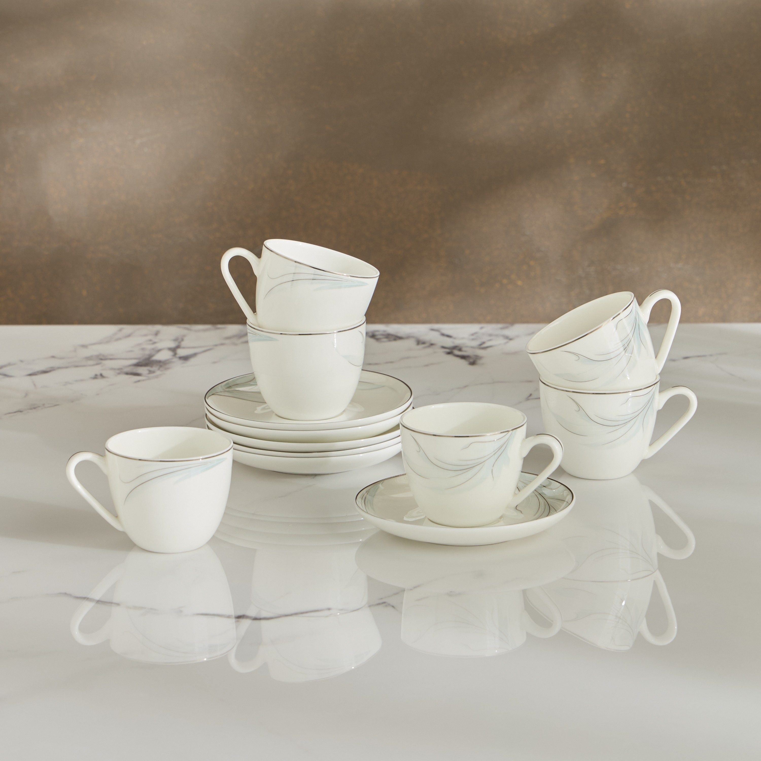 Emilia 12-Piece Bone China Espresso Set - 90 ml, Serves 6-household-dining-teaandcoffee-teaandcoffeesets-image-1