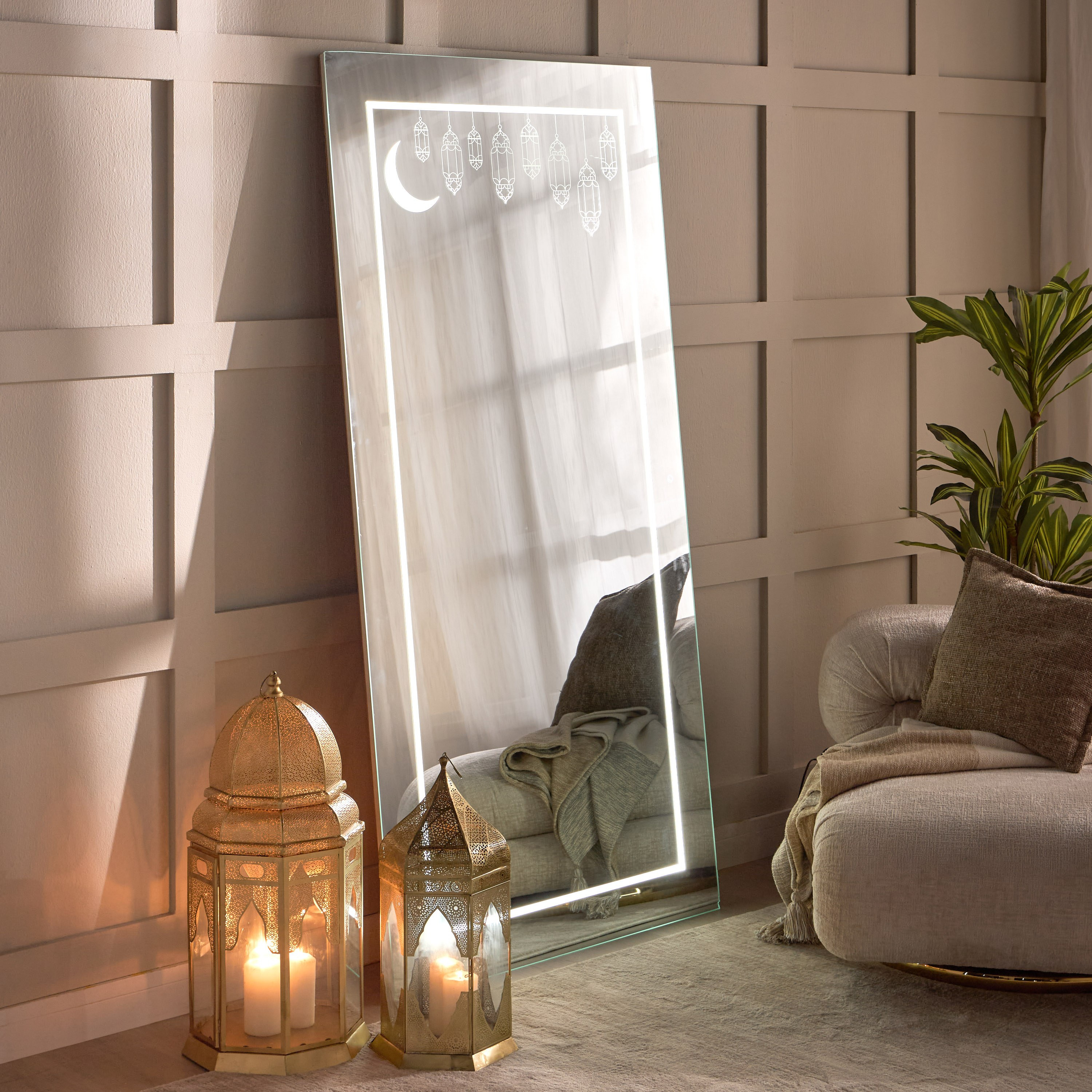 Luminara LED Light Leaner Mirror - 200x100 cm
