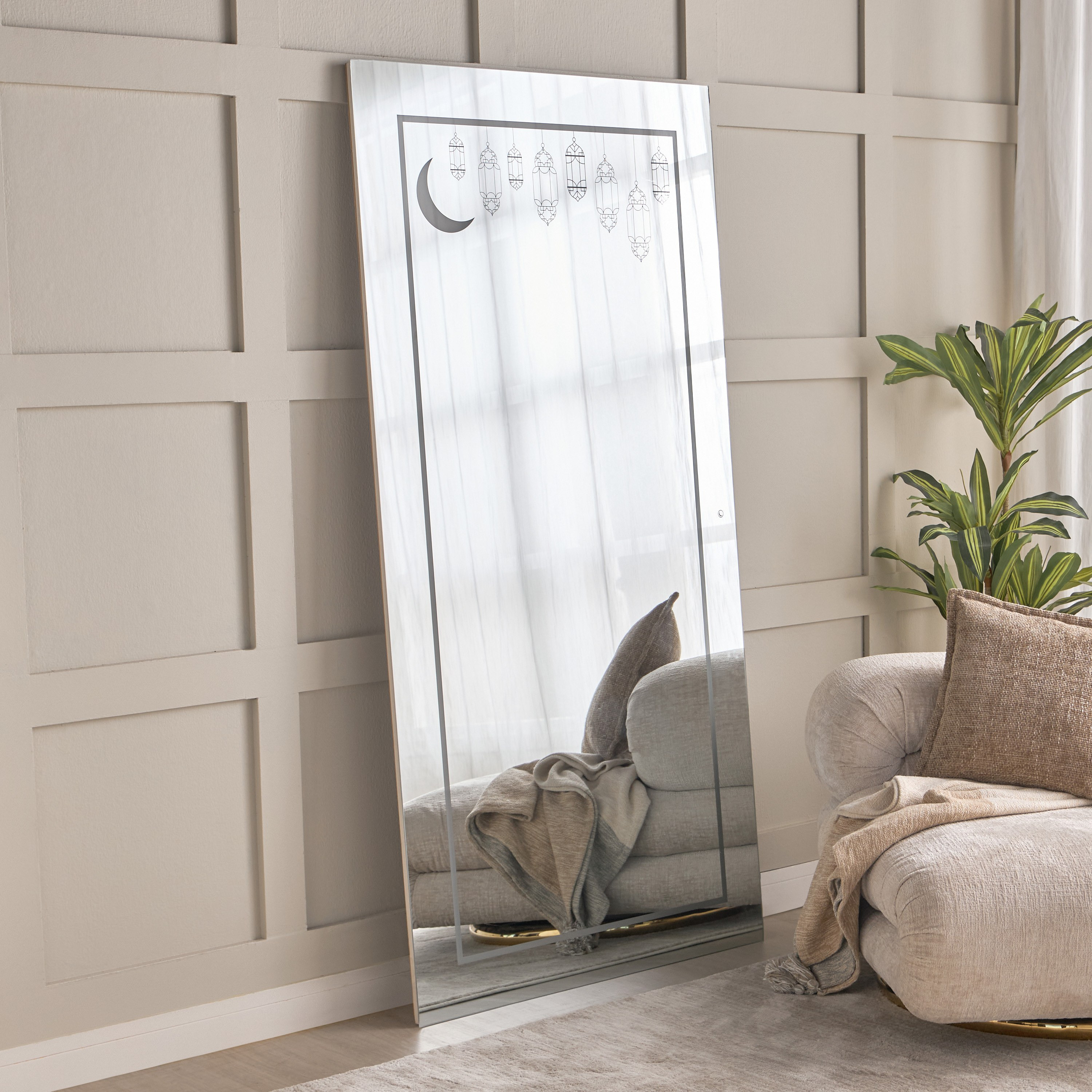 مرآة متكئة بإضاءة ليد - لومينارا - 200x100 سم-household-walldecorandmirrors-mirrors-floormirrors-image-2