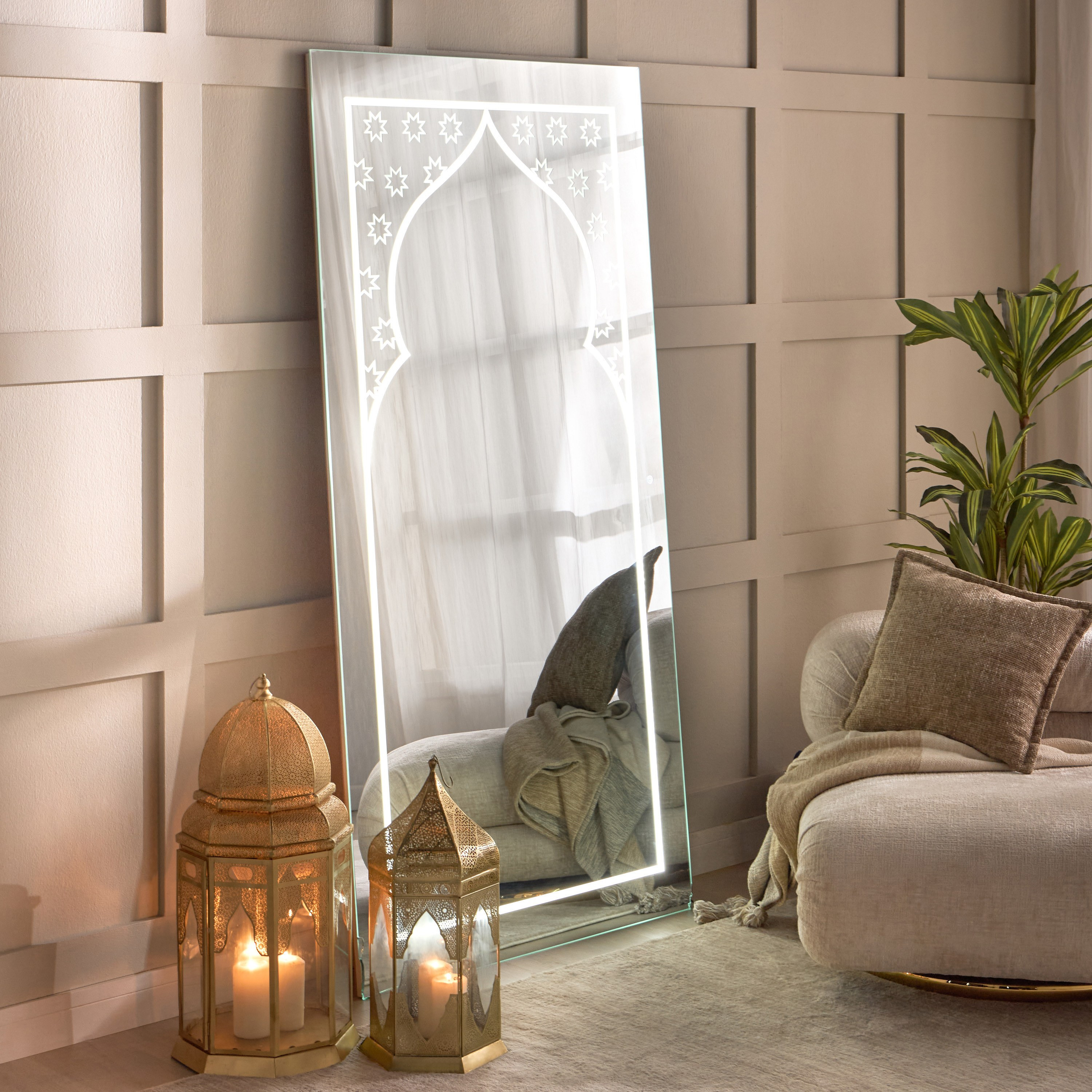 Miravue LED Light Leaner Mirror - 200x100 cm