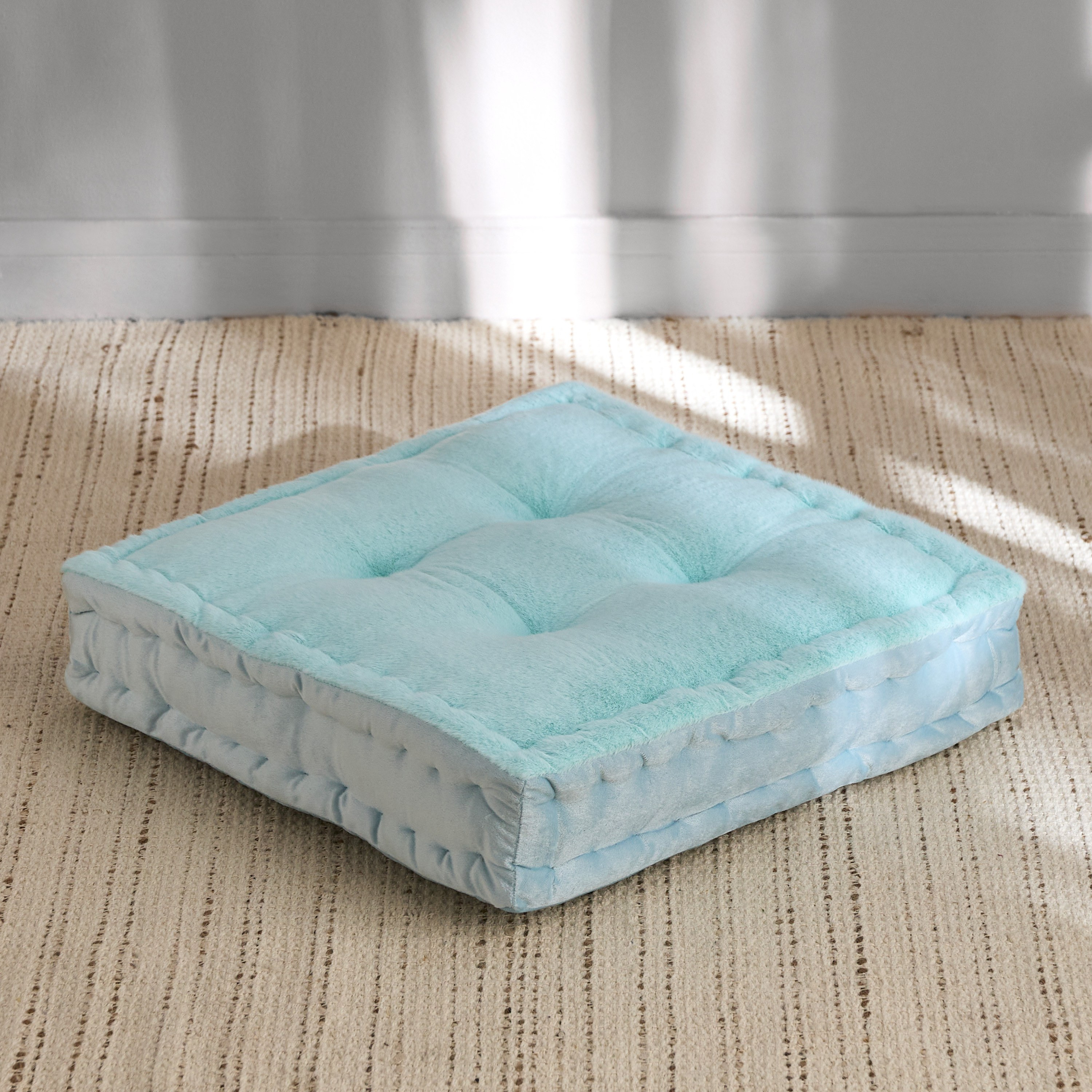 وسادة أرضية فرو ناعمة - تيم - 50x50 سم-babyandkids-beddingandwindows-bedding-floorcushionsandbeanbags-image-1