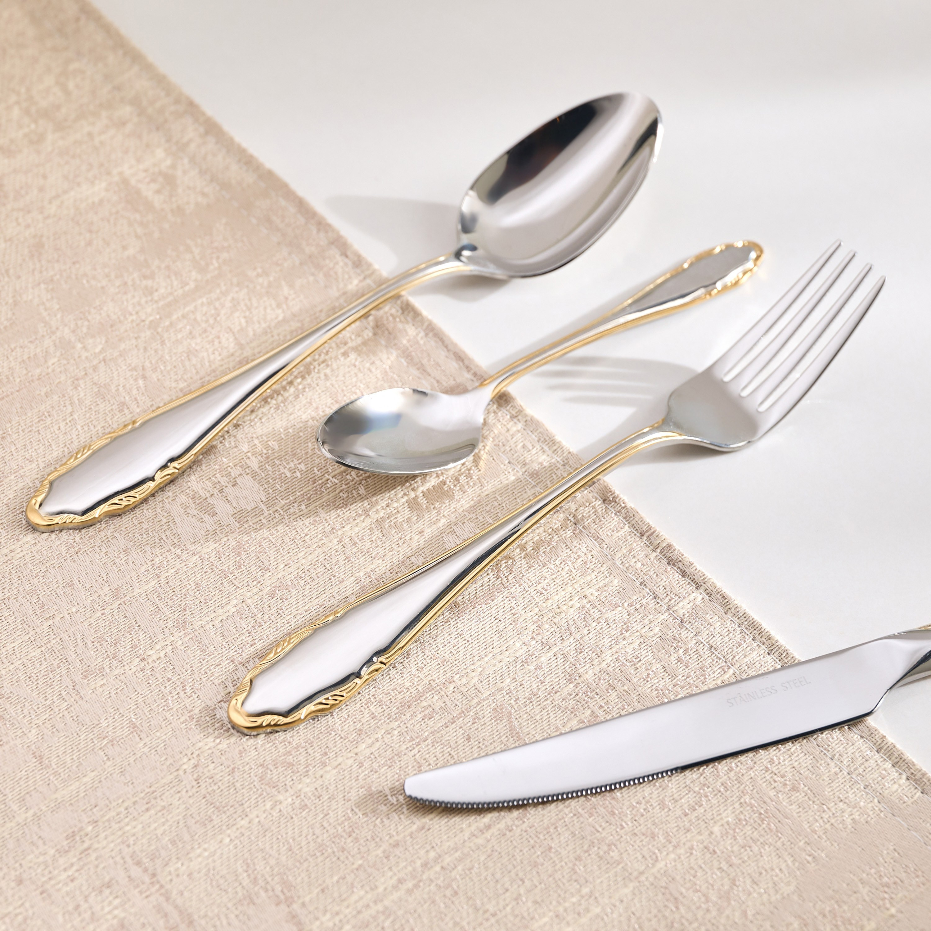 طقم أدوات مائدة ستانلس ستيل 24 قطعة - أديلا - لـ6 أفراد-household-dining-cutlery-cutlerysets-image-2