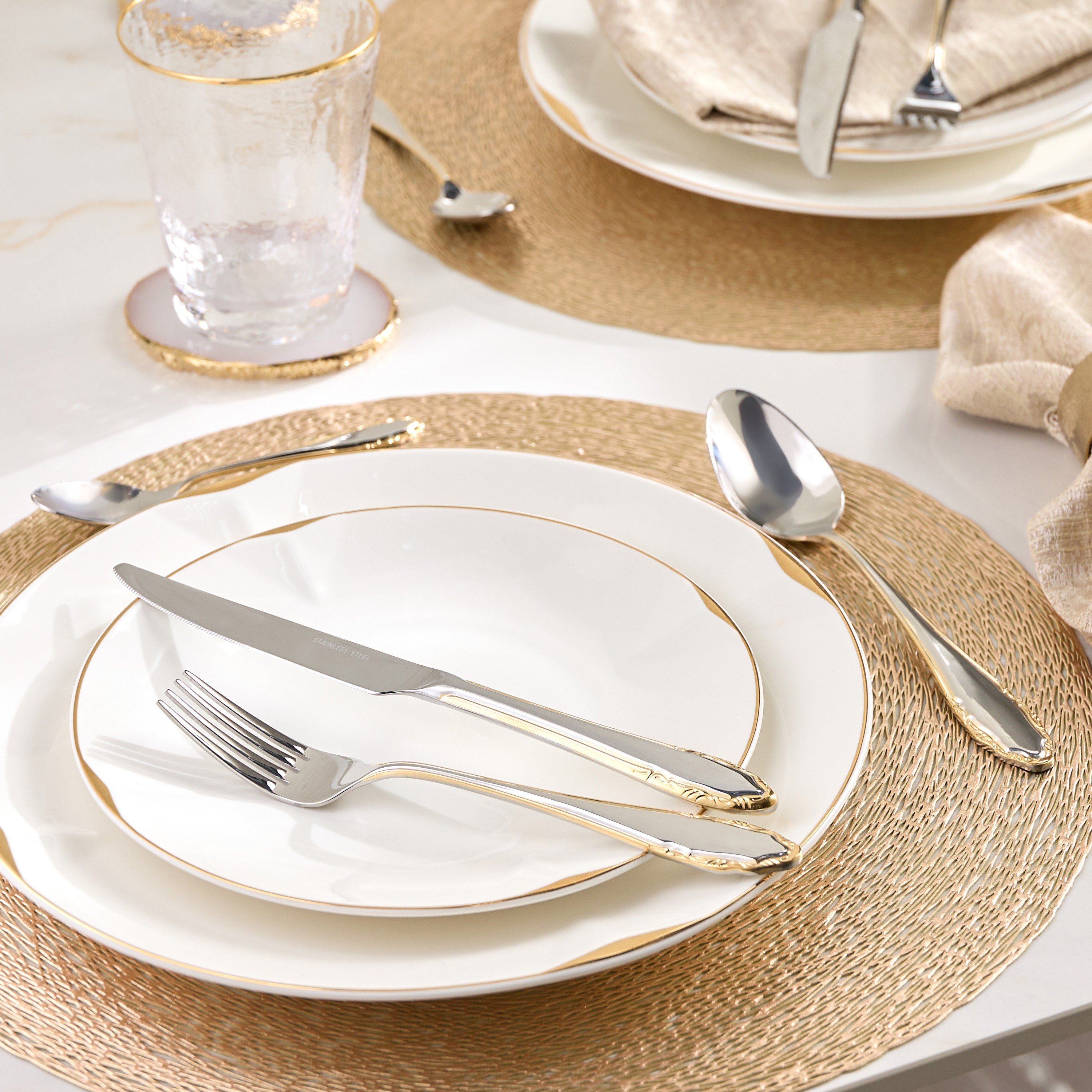 طقم أدوات مائدة ستانلس ستيل 24 قطعة - أديلا - لـ6 أفراد-household-dining-cutlery-cutlerysets-image-6