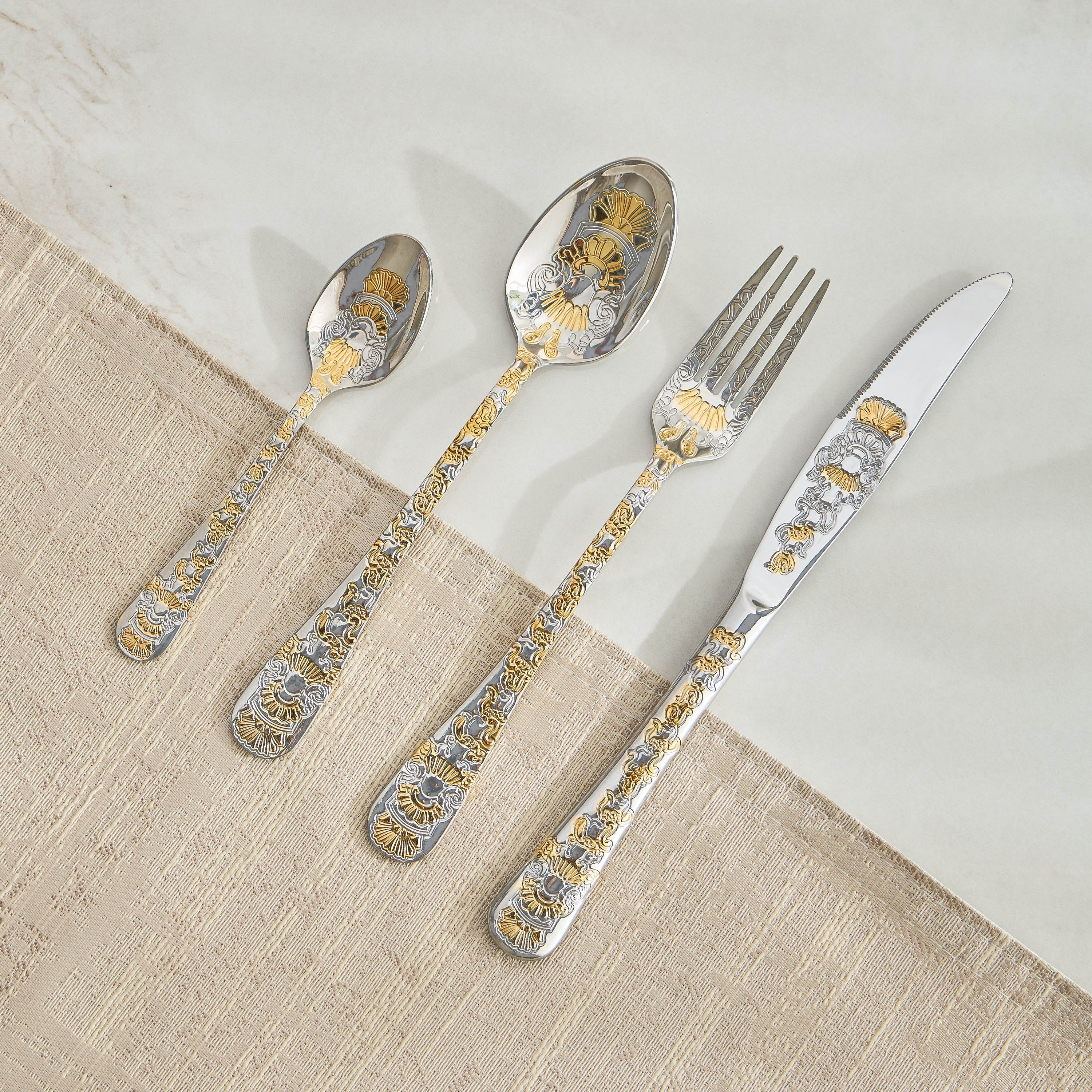طقم أدوات مائدة 24 قطعة - كارولين - لـ 6 أفراد-household-dining-cutlery-cutlerysets-image-1