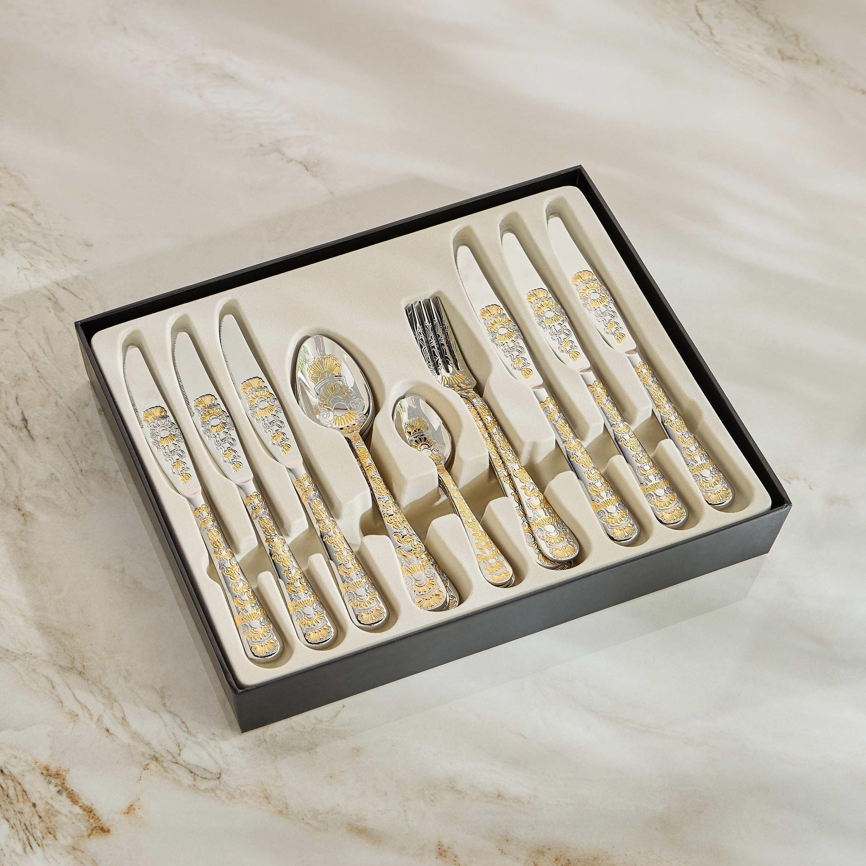 طقم أدوات مائدة 24 قطعة - كارولين - لـ 6 أفراد-household-dining-cutlery-cutlerysets-image-4