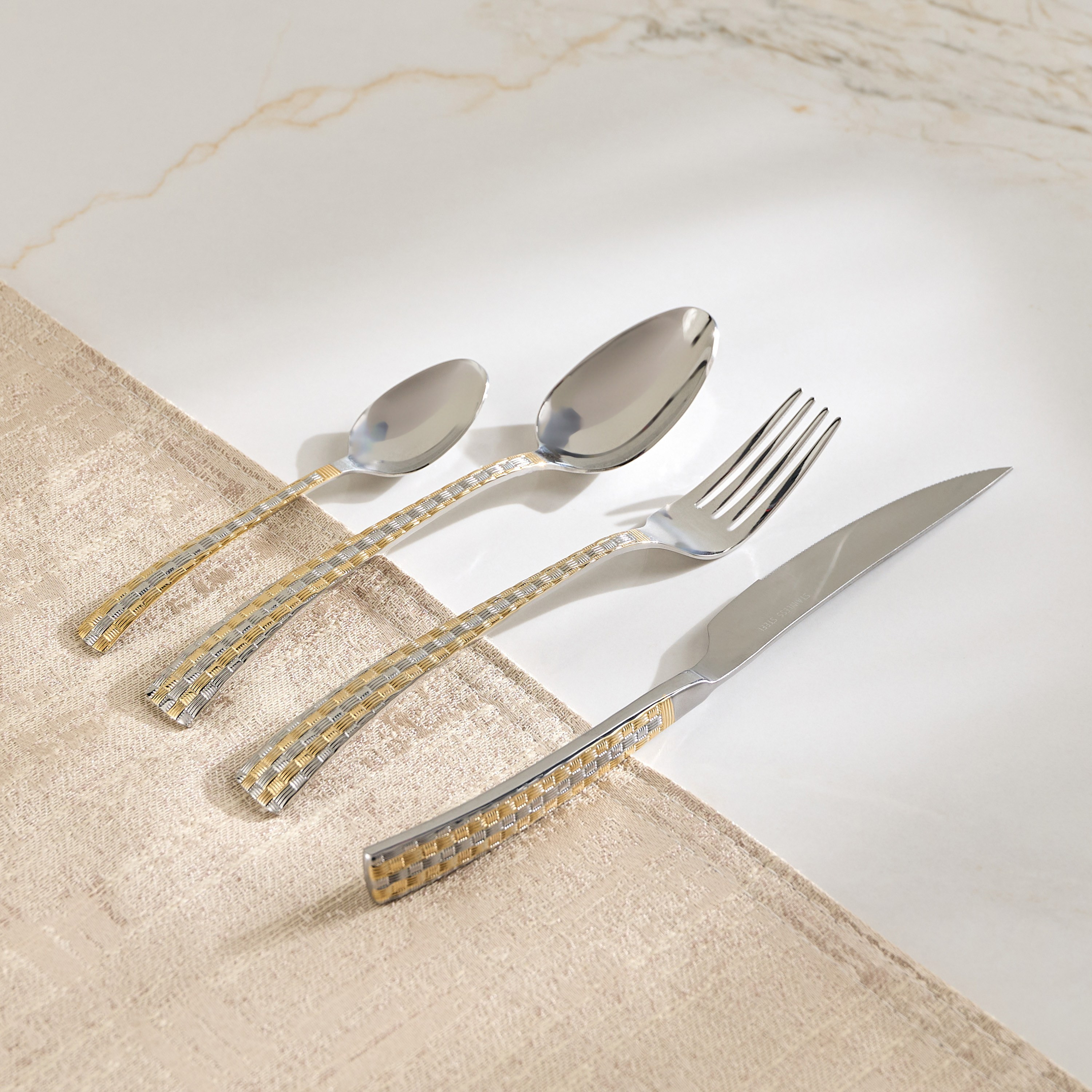 طقم أدوات مائدة 24 قطعة - مايفير - يخدم 6 أفراد (مجموعة متنوعة)-household-dining-cutlery-cutlerysets-image-1