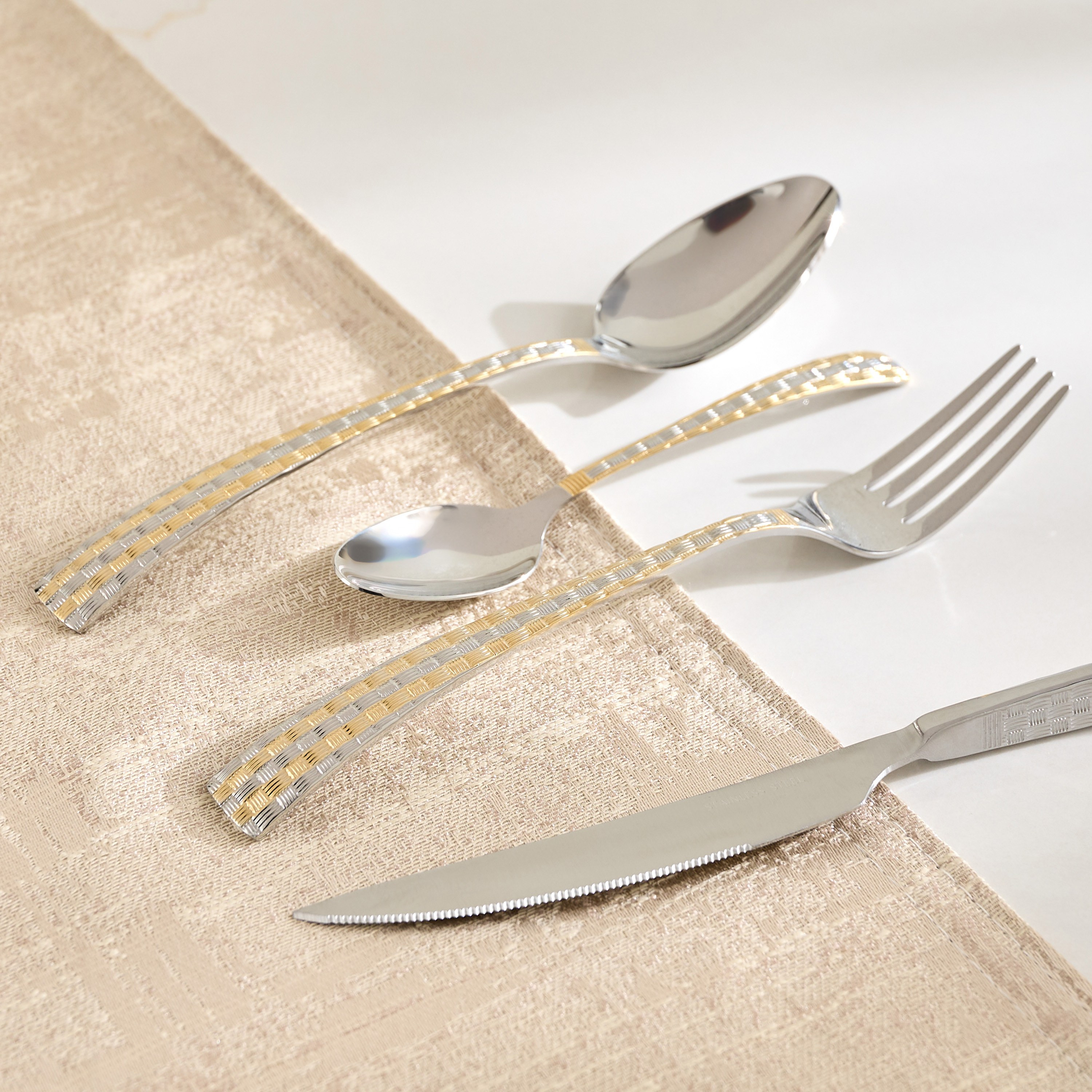 طقم أدوات مائدة 24 قطعة - مايفير - يخدم 6 أفراد (مجموعة متنوعة)-household-dining-cutlery-cutlerysets-image-2
