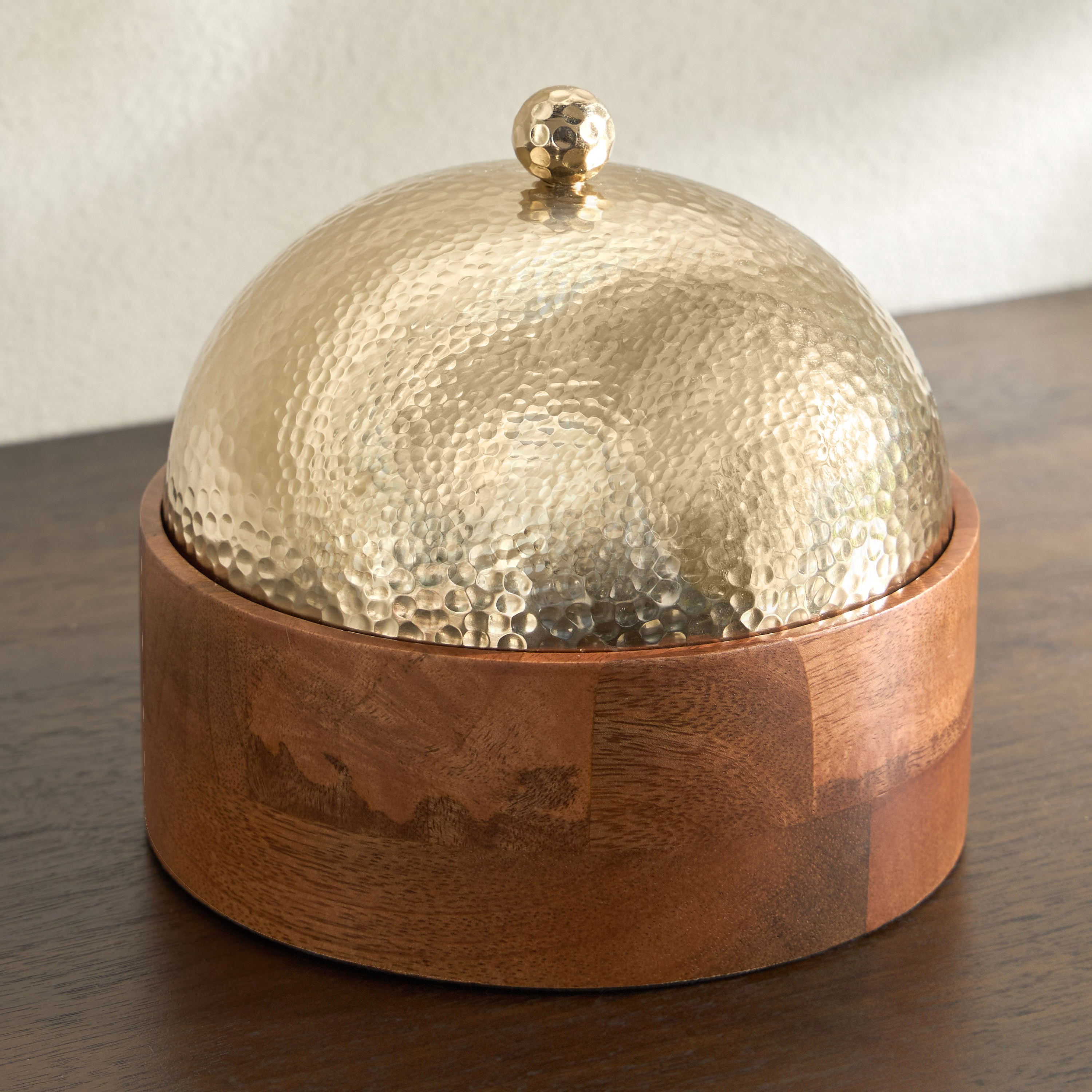Dahab Metal Decorative Bowl - 16 cm-household-decor-vasesandbowls-image-1