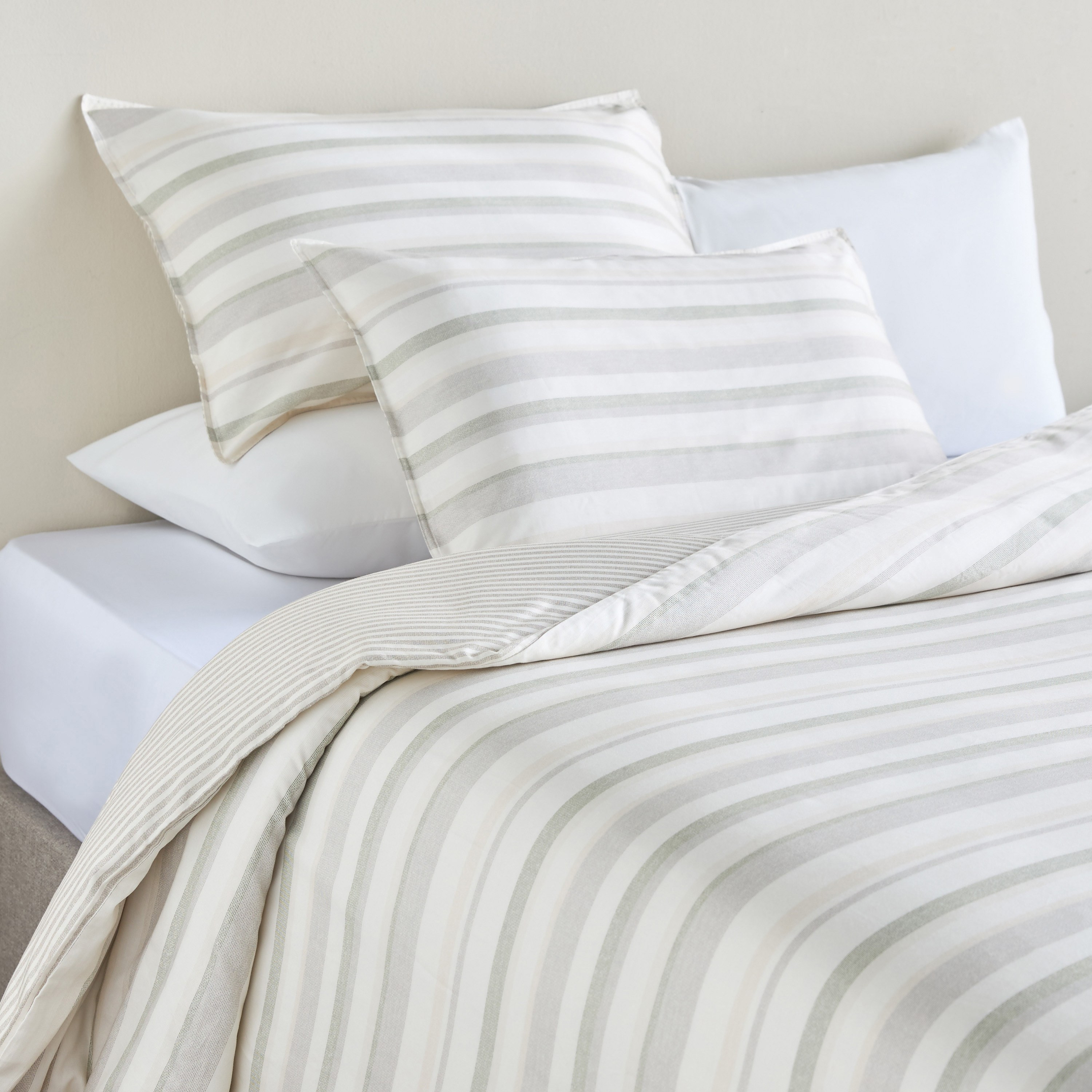Stella Linear Cotton 220 Thread Count 3-Piece King Duvet Cover Set - 220x230 cm-household-bedding-duvetandcovers-duvetcovers-image-1